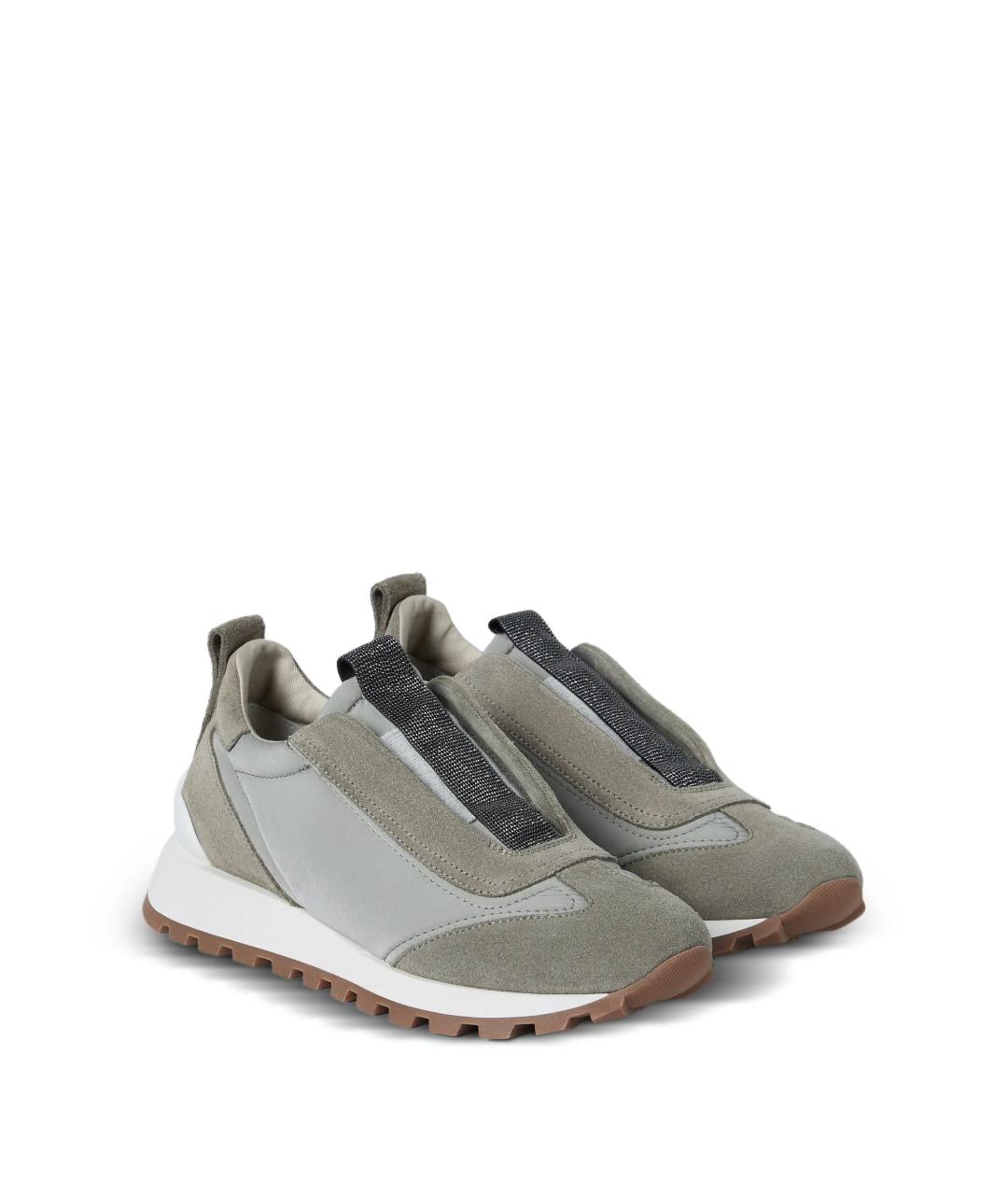 BRUNELLO CUCINELLI Мульти кожаные кроссовки, фото 2