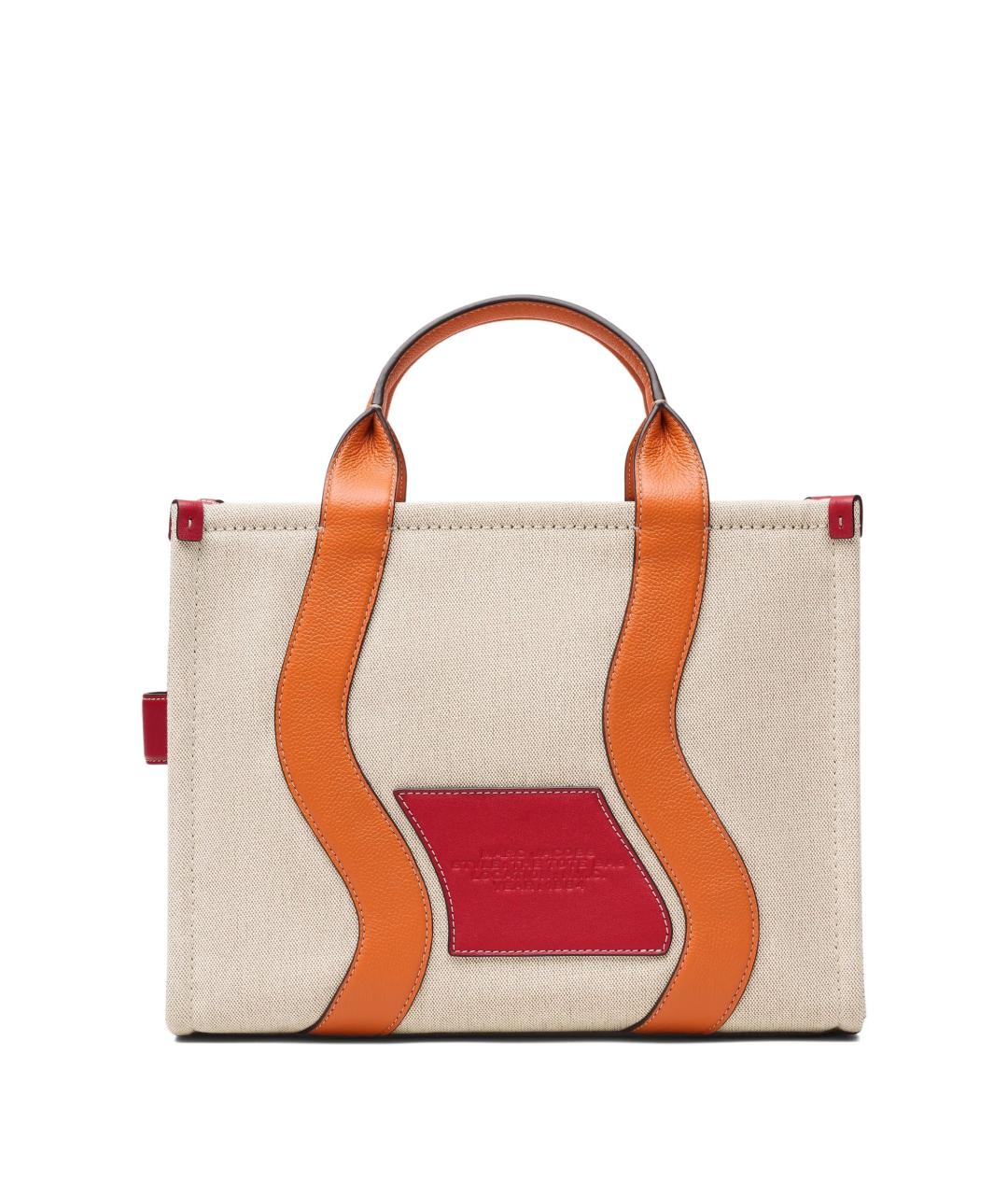 MARC JACOBS Бежевая хлопковая сумка тоут, фото 4