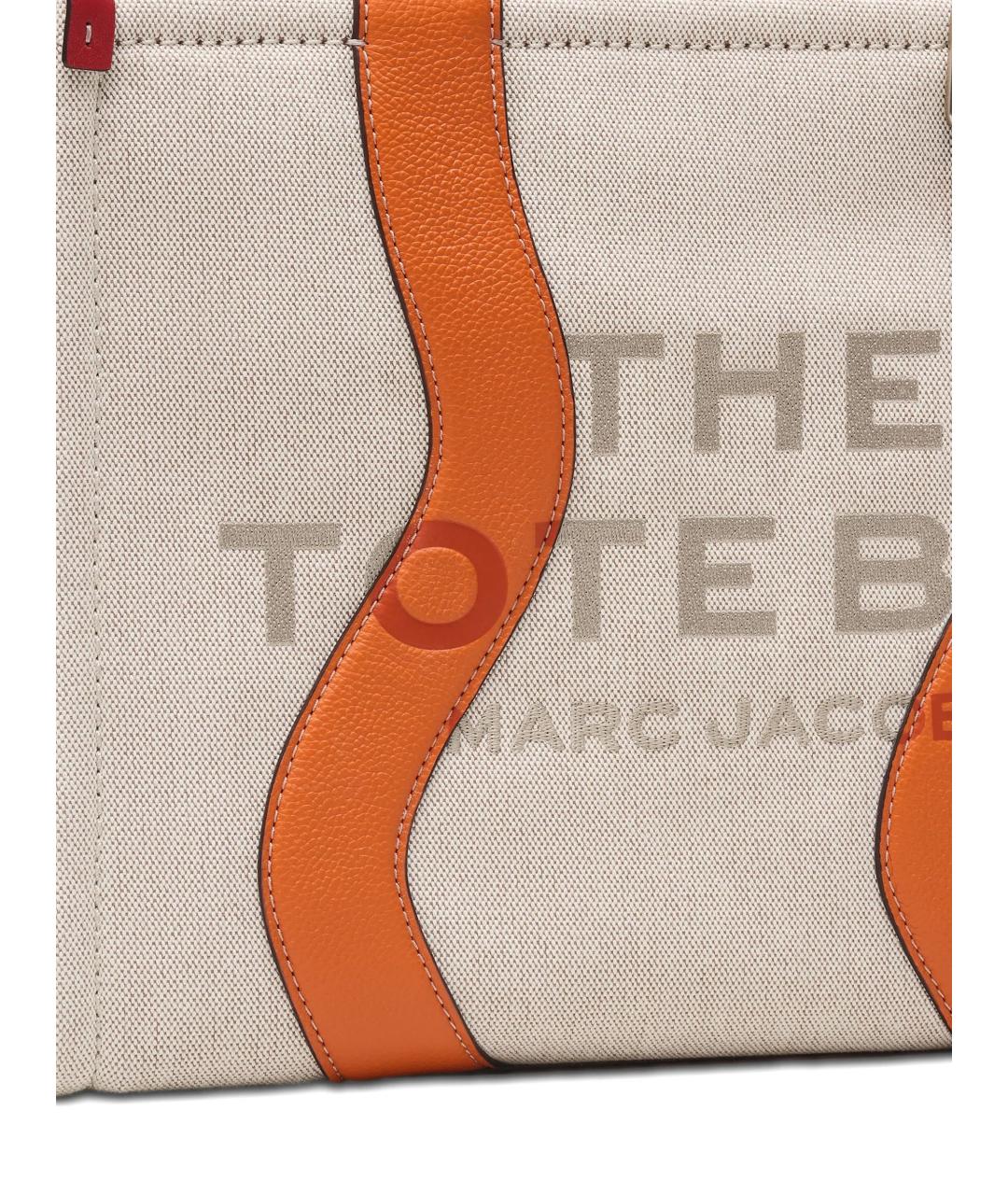 MARC JACOBS Бежевая хлопковая сумка тоут, фото 5