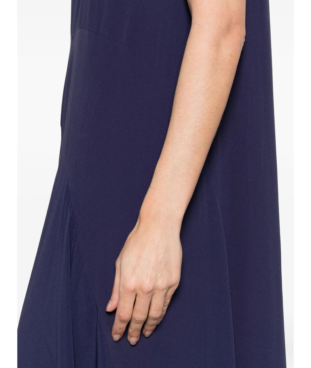 MARNI Синее шелковое повседневное платье, фото 3