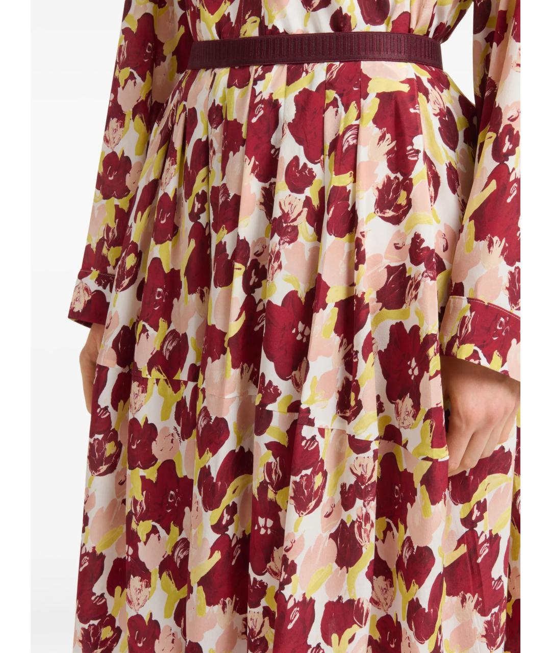 MARNI Мульти шелковая юбка миди, фото 5