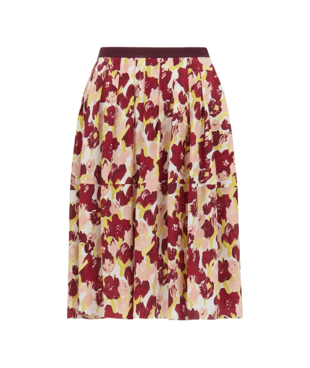 MARNI Мульти шелковая юбка миди, фото 2