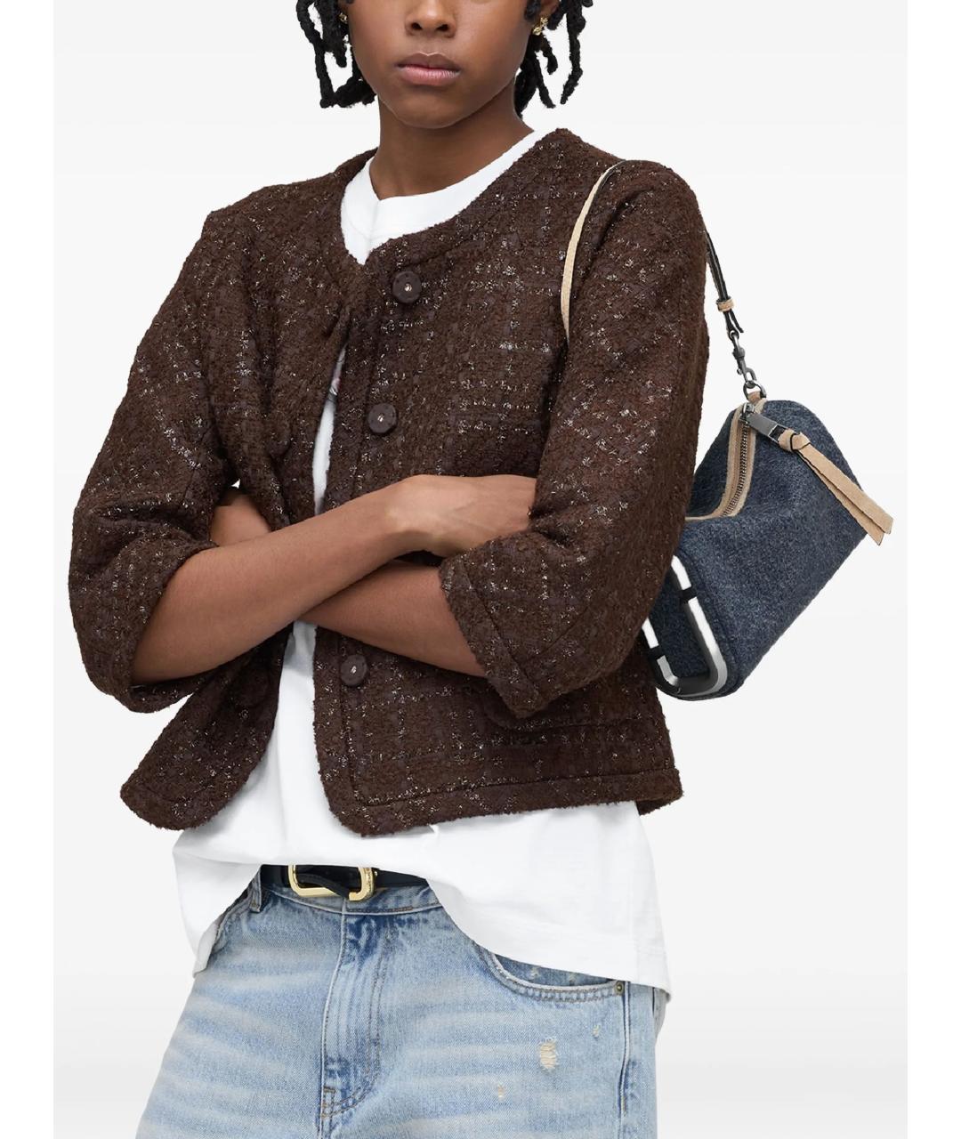 MARC JACOBS Синяя хлопковая сумка через плечо, фото 2