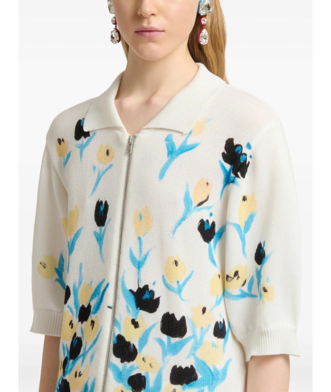 MARNI Белый хлопковый кардиган, фото 3