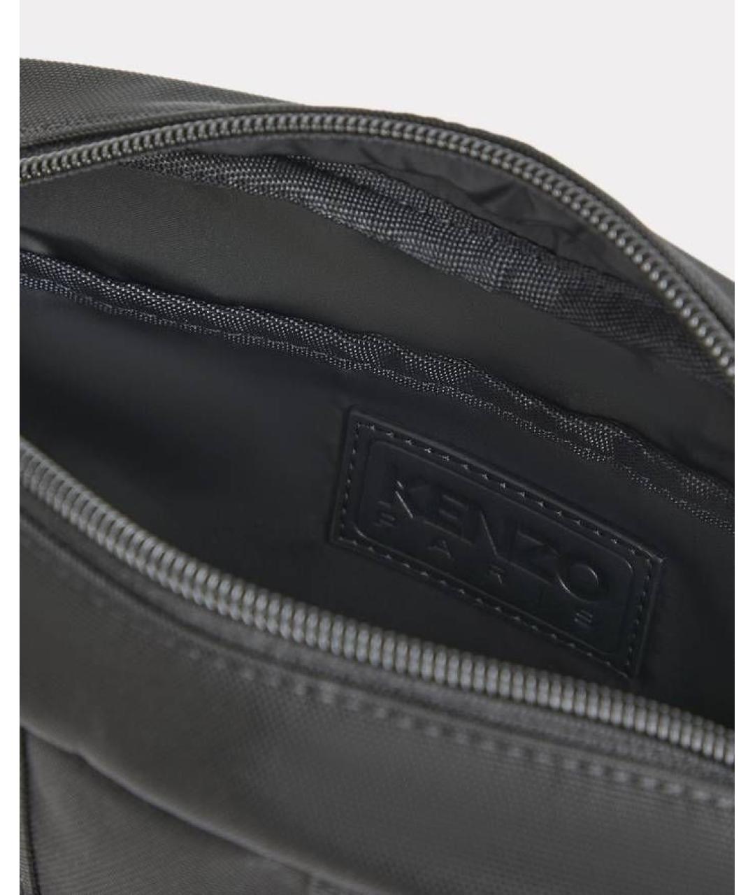 KENZO Черная синтетическая сумка на плечо, фото 4
