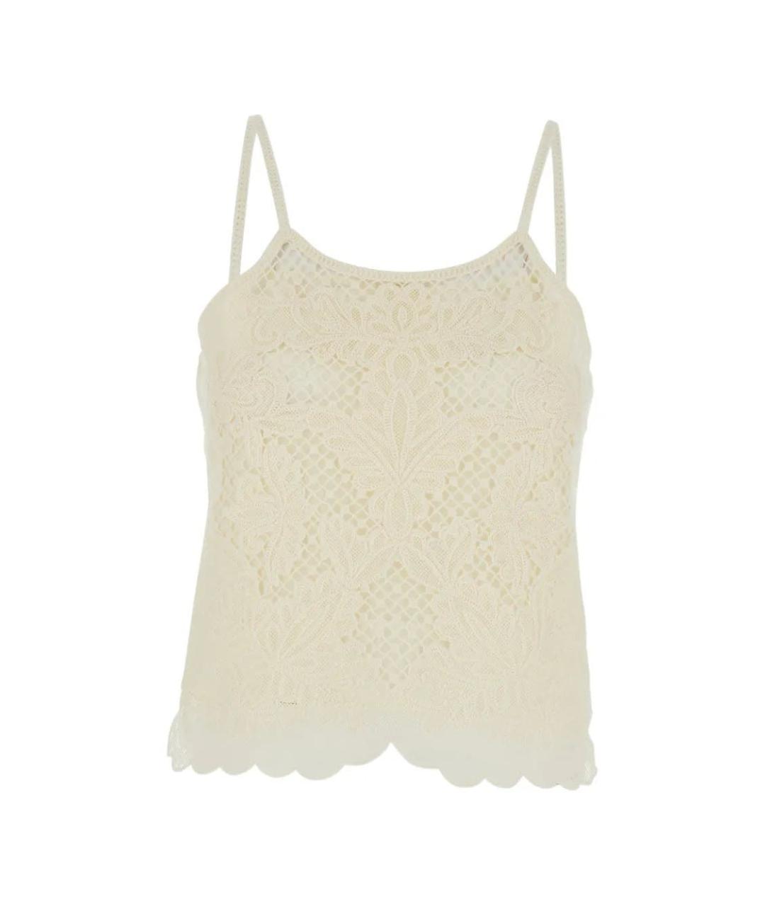 TWIN-SET Бежевая майка, фото 2