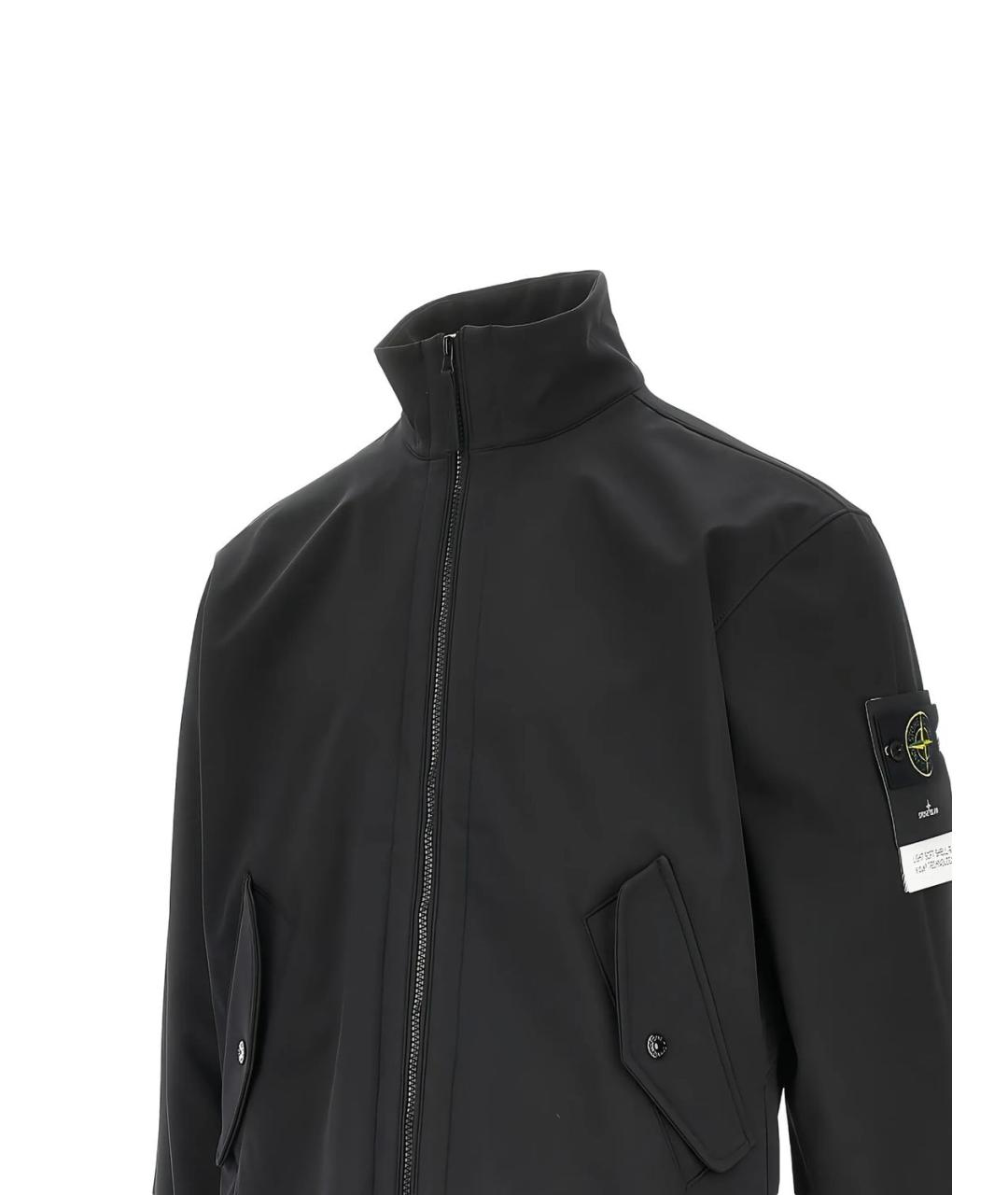 STONE ISLAND Черная полиэстеровая куртка, фото 2