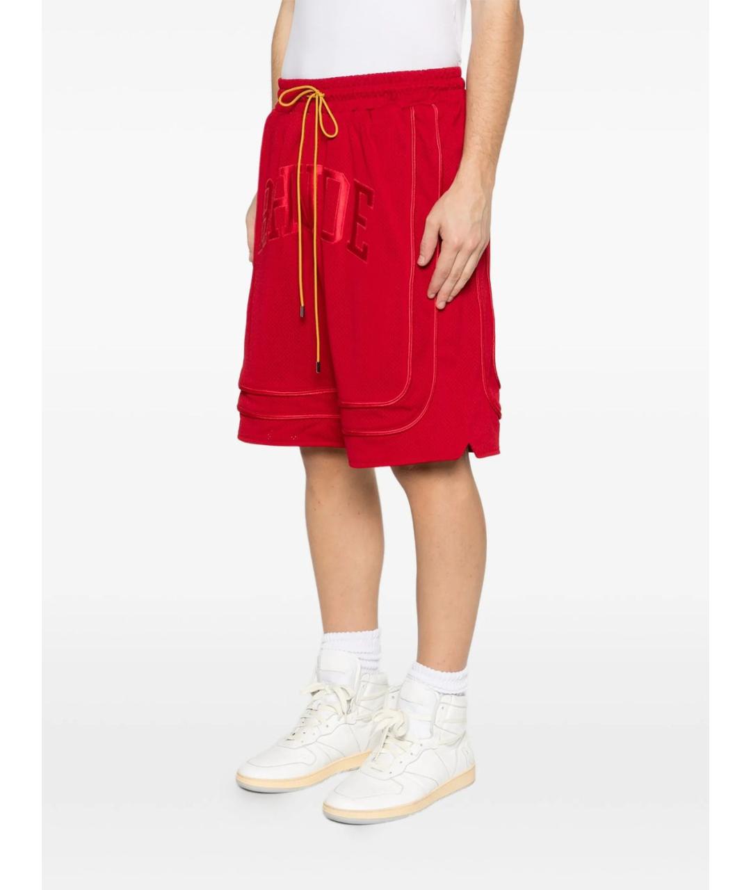 RHUDE Красные полиэстеровые шорты, фото 2