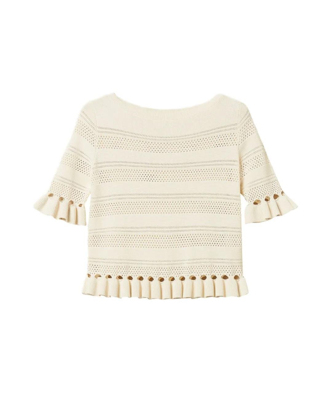 TWIN-SET Белая полиамидовая футболка, фото 2