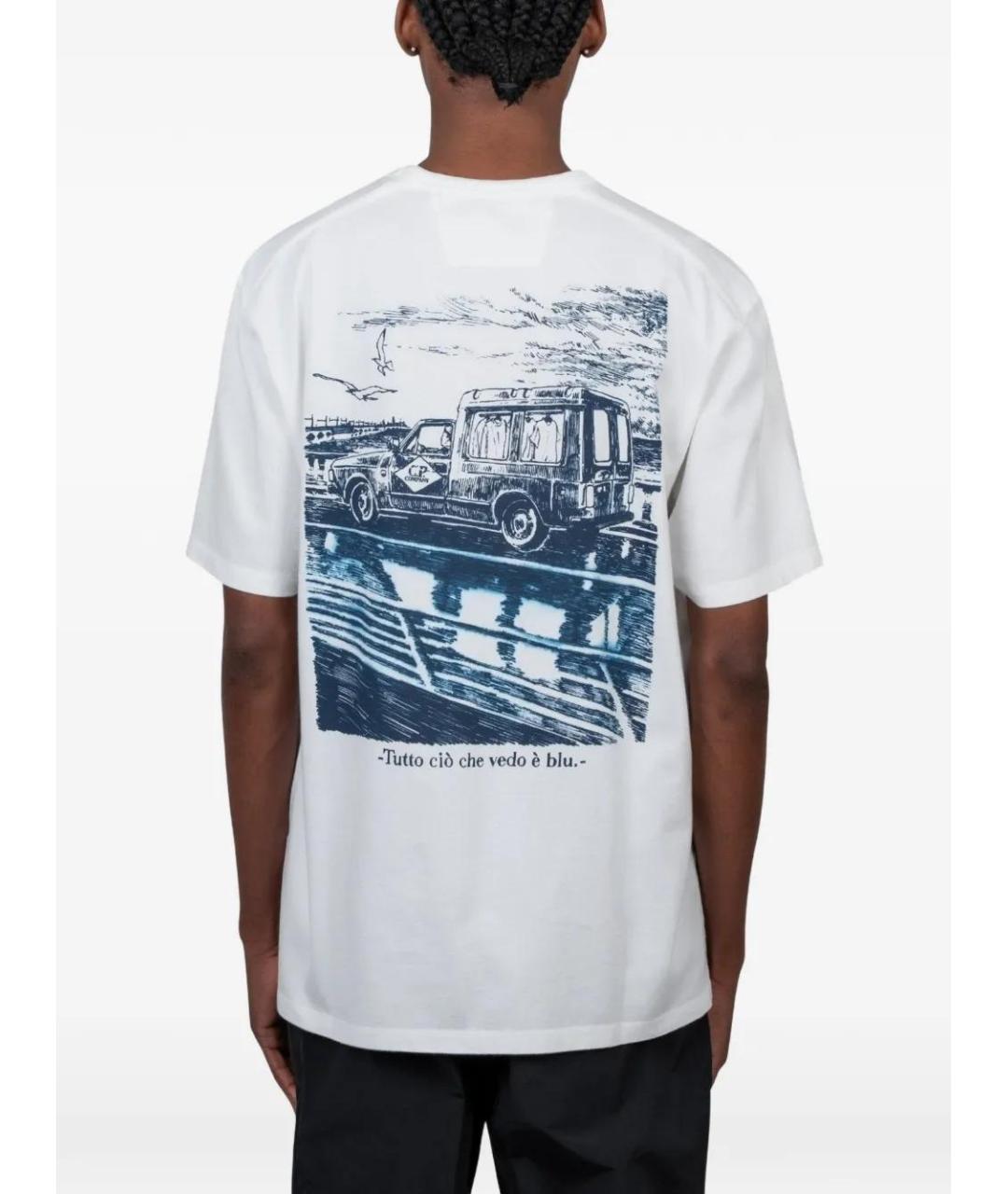 CP COMPANY Белая хлопковая футболка, фото 3
