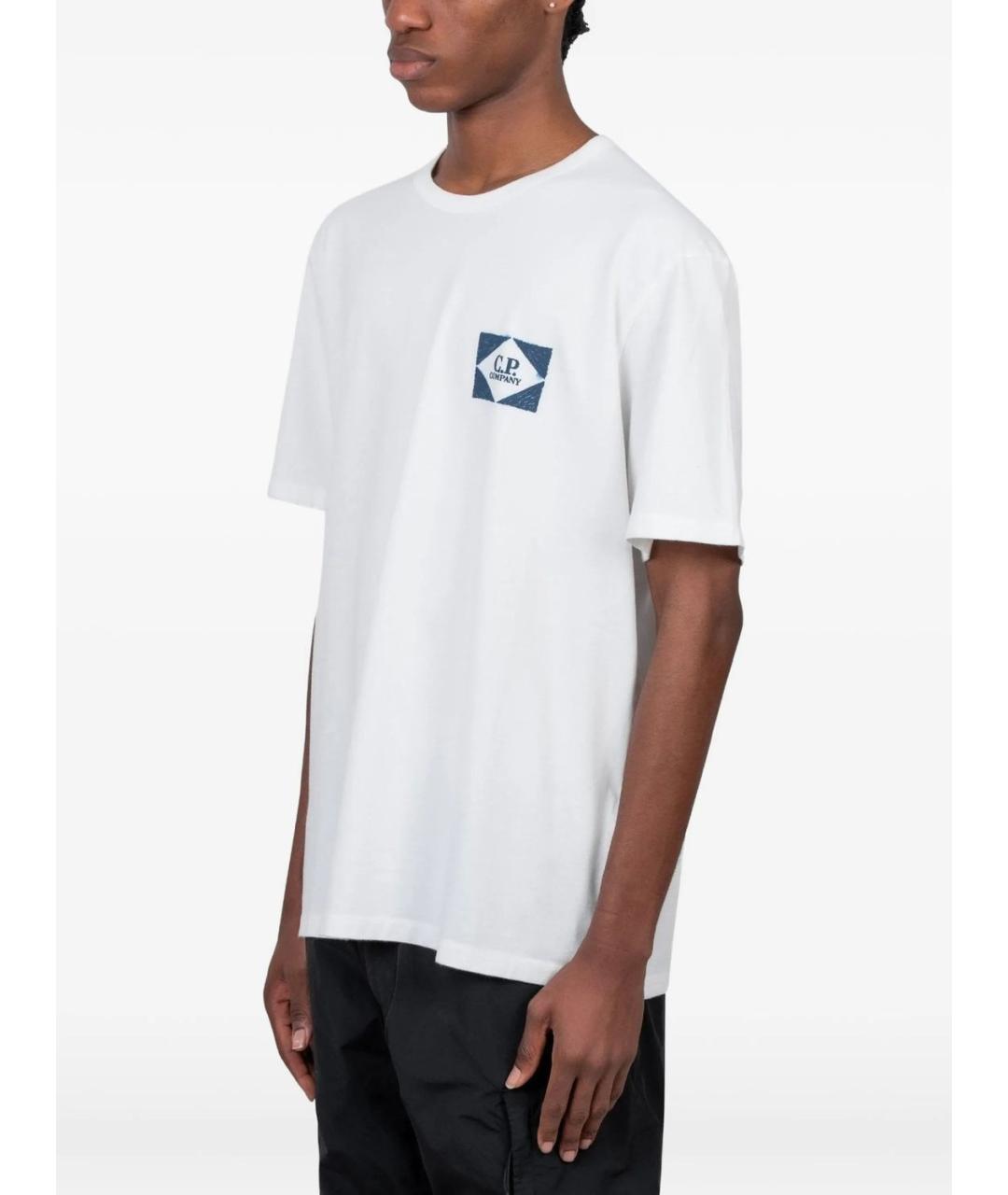 CP COMPANY Белая хлопковая футболка, фото 2