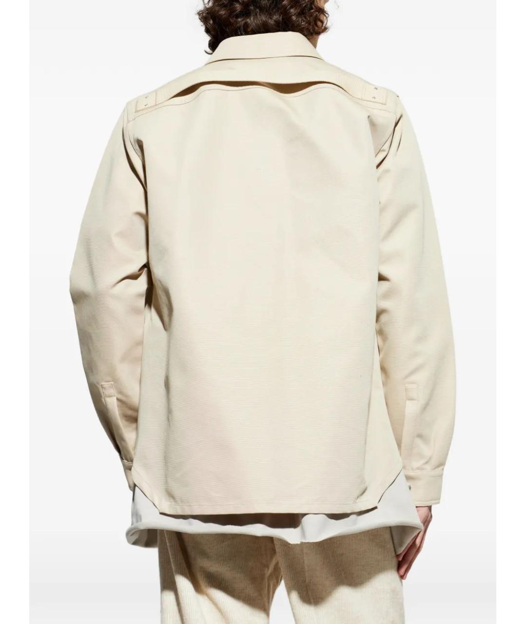 RICK OWENS Бежевая хлопковая куртка, фото 4