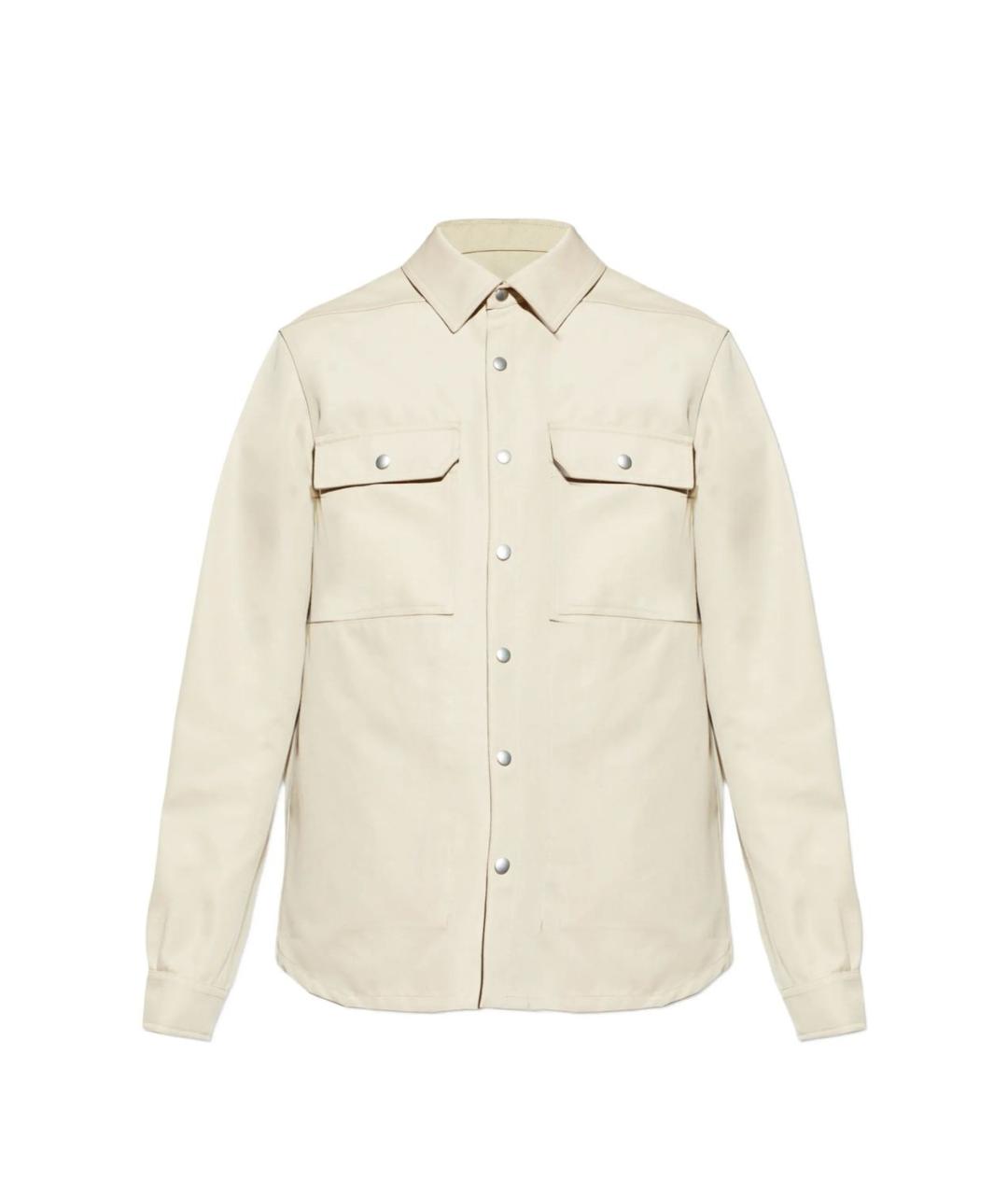 RICK OWENS Бежевая хлопковая куртка, фото 2