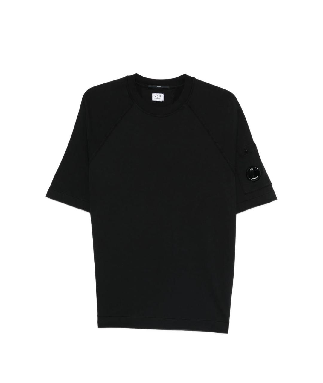 CP COMPANY Черная хлопковая футболка, фото 1