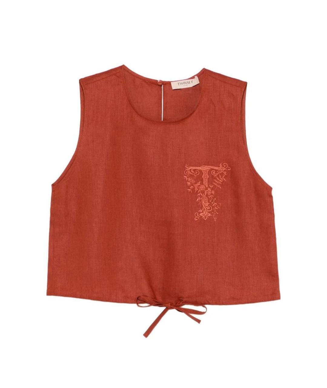 TWIN-SET Красная майка, фото 3