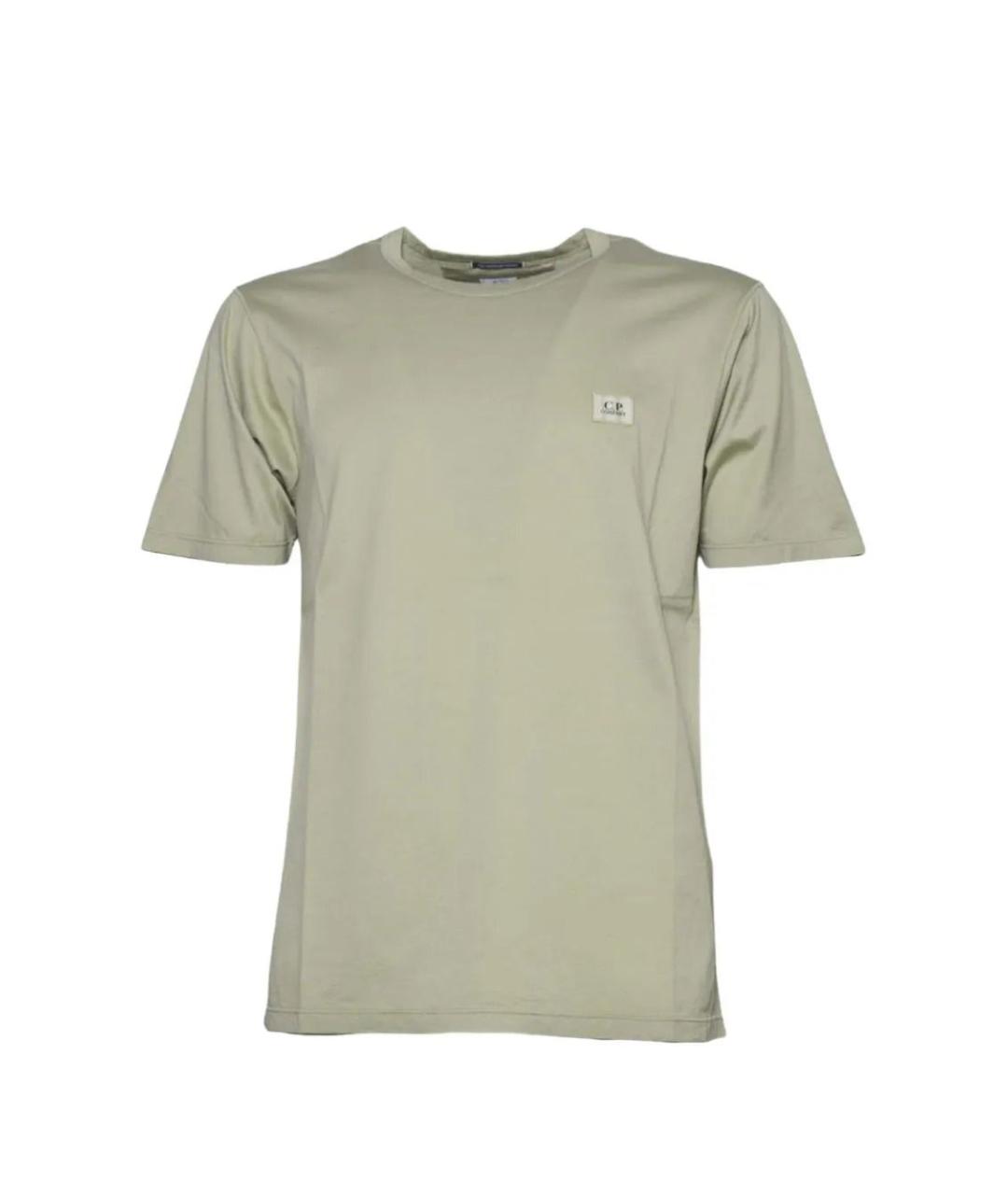 CP COMPANY Зеленая хлопковая футболка, фото 1