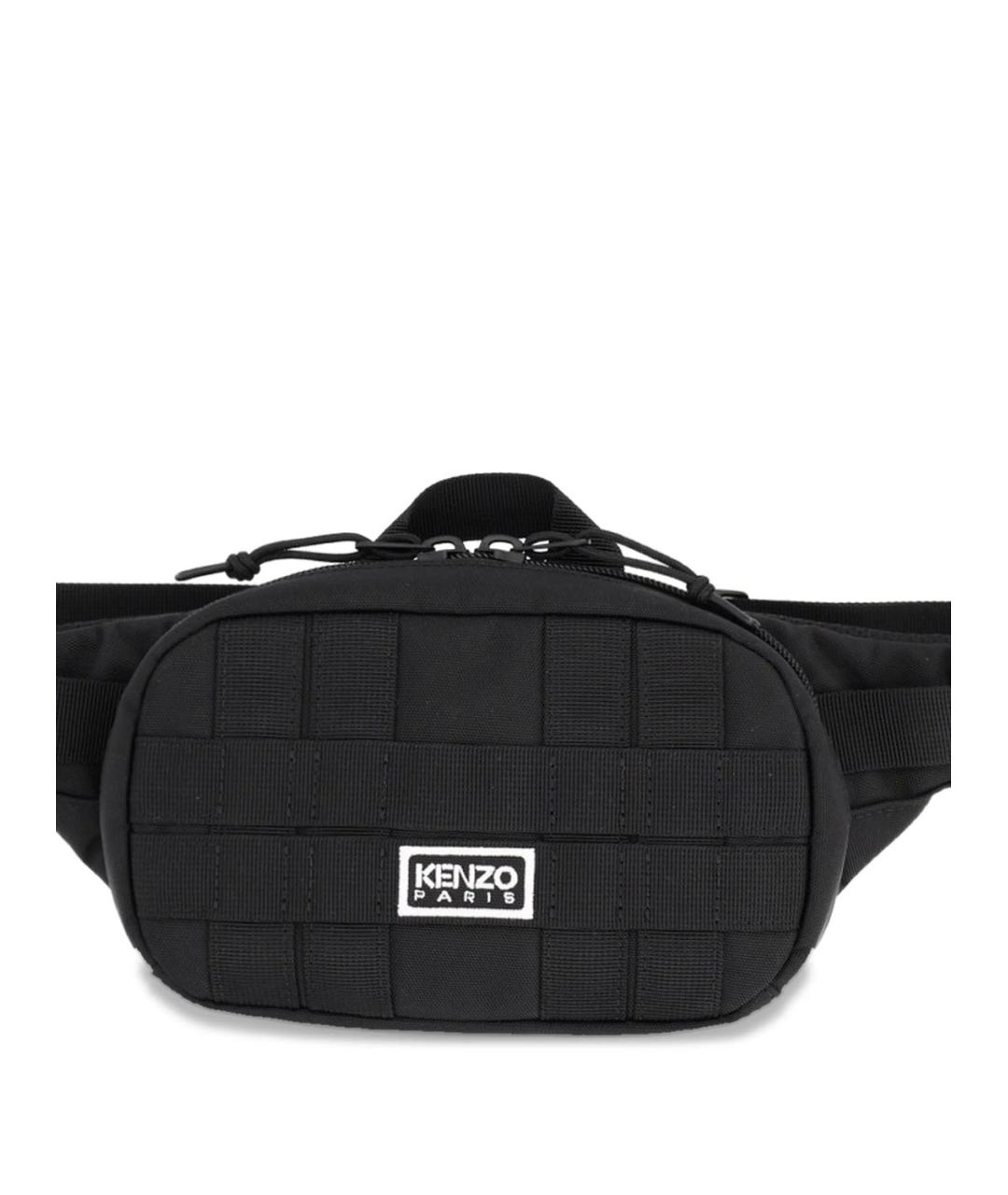 KENZO Черная синтетическая поясная сумка, фото 2