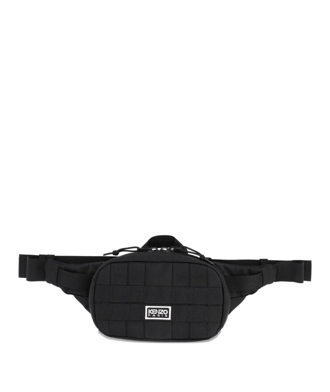 KENZO Черная синтетическая поясная сумка, фото 1