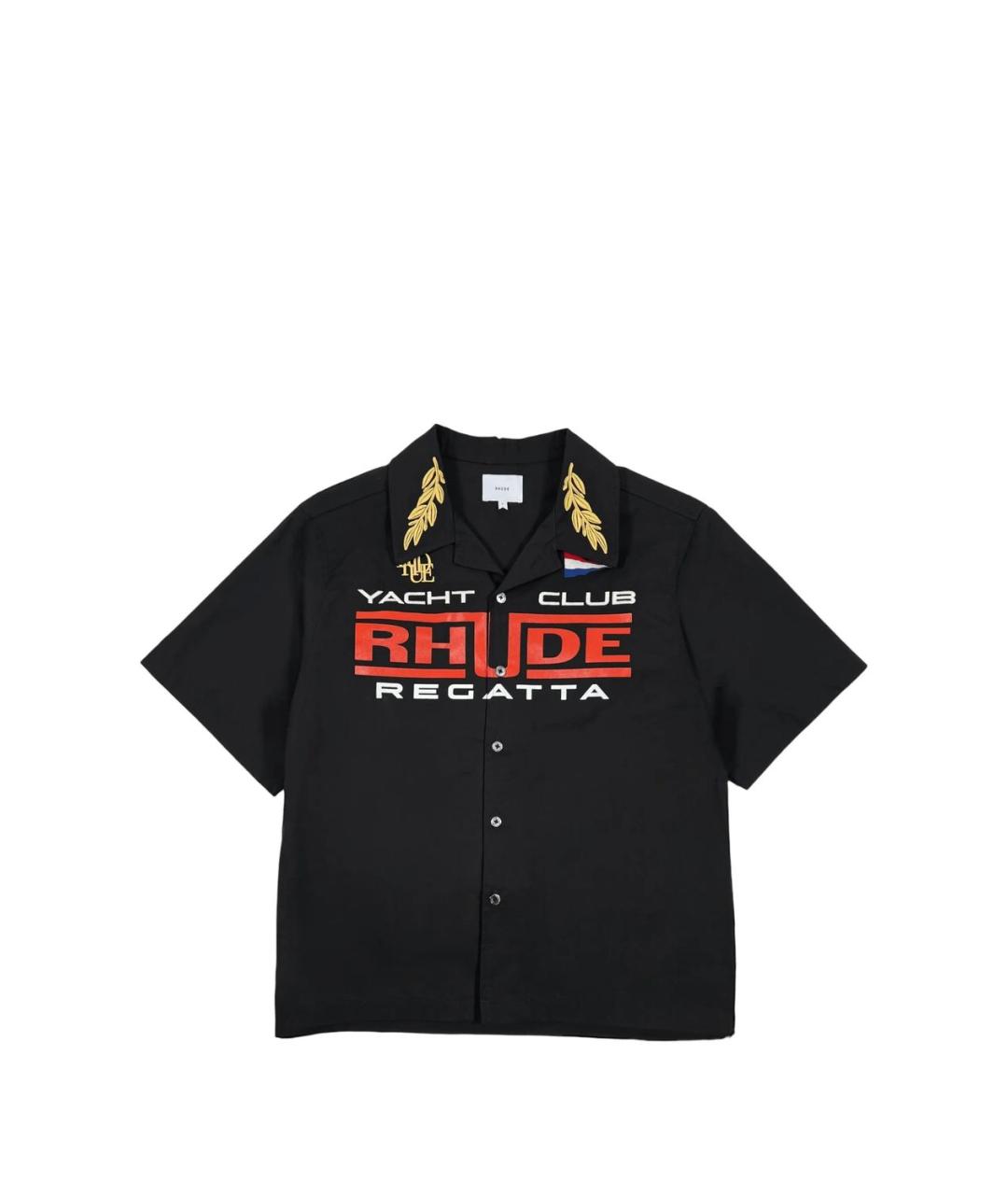 RHUDE Черная хлопковая кэжуал рубашка, фото 1