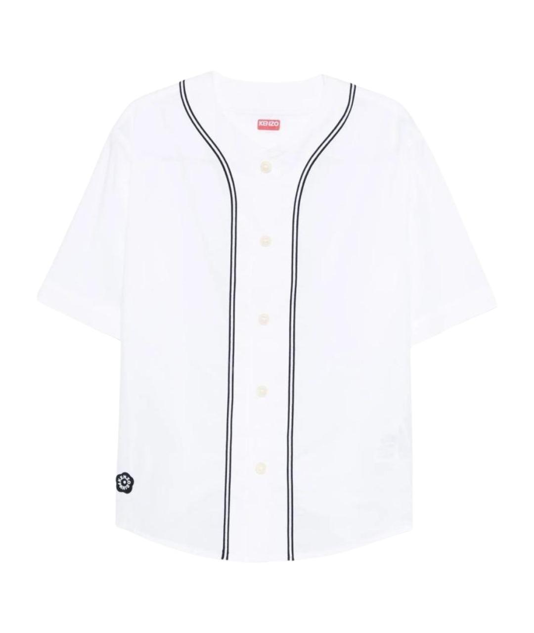 KENZO Белая хлопковая кэжуал рубашка, фото 1