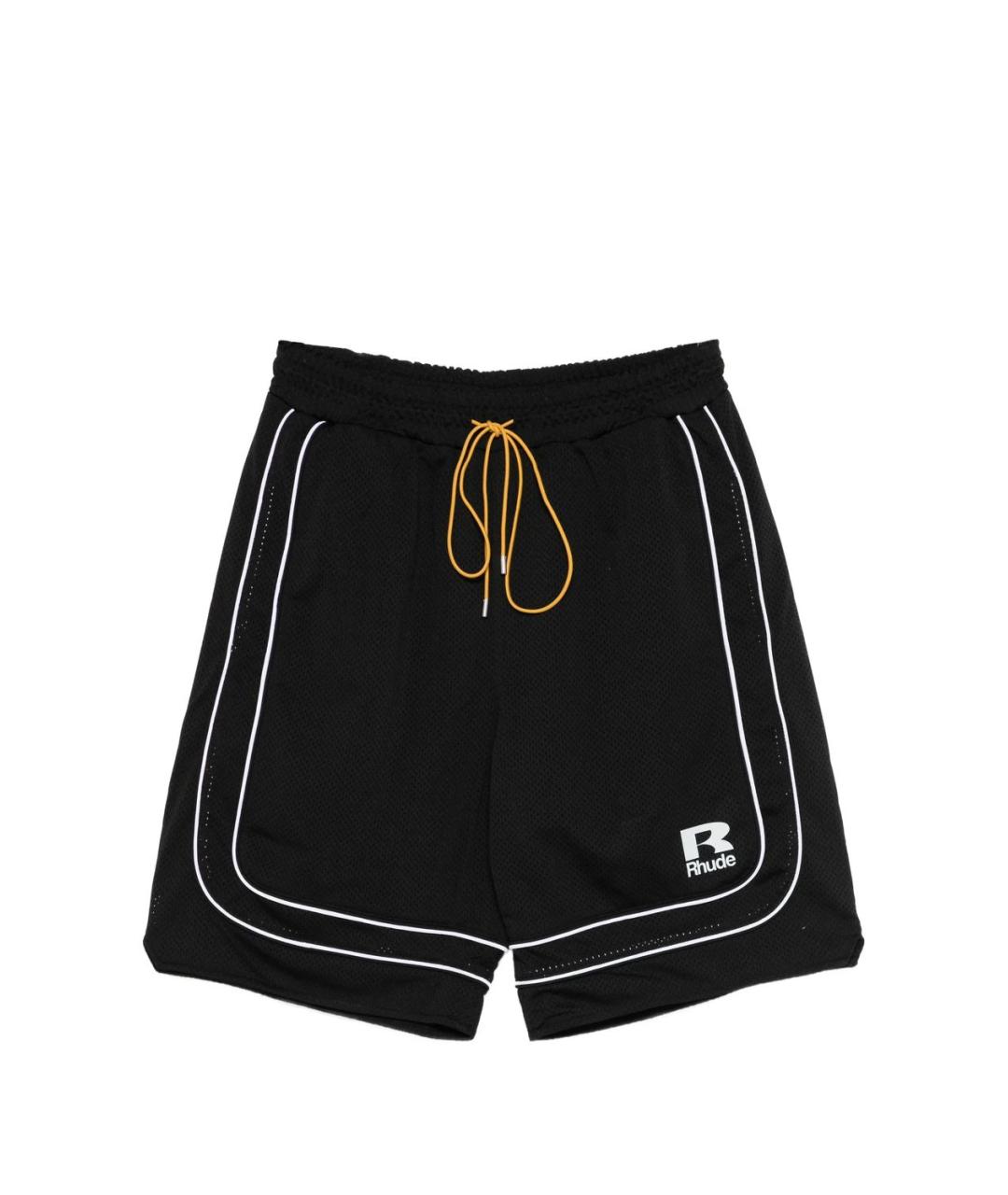 RHUDE Черные полиэстеровые шорты, фото 1