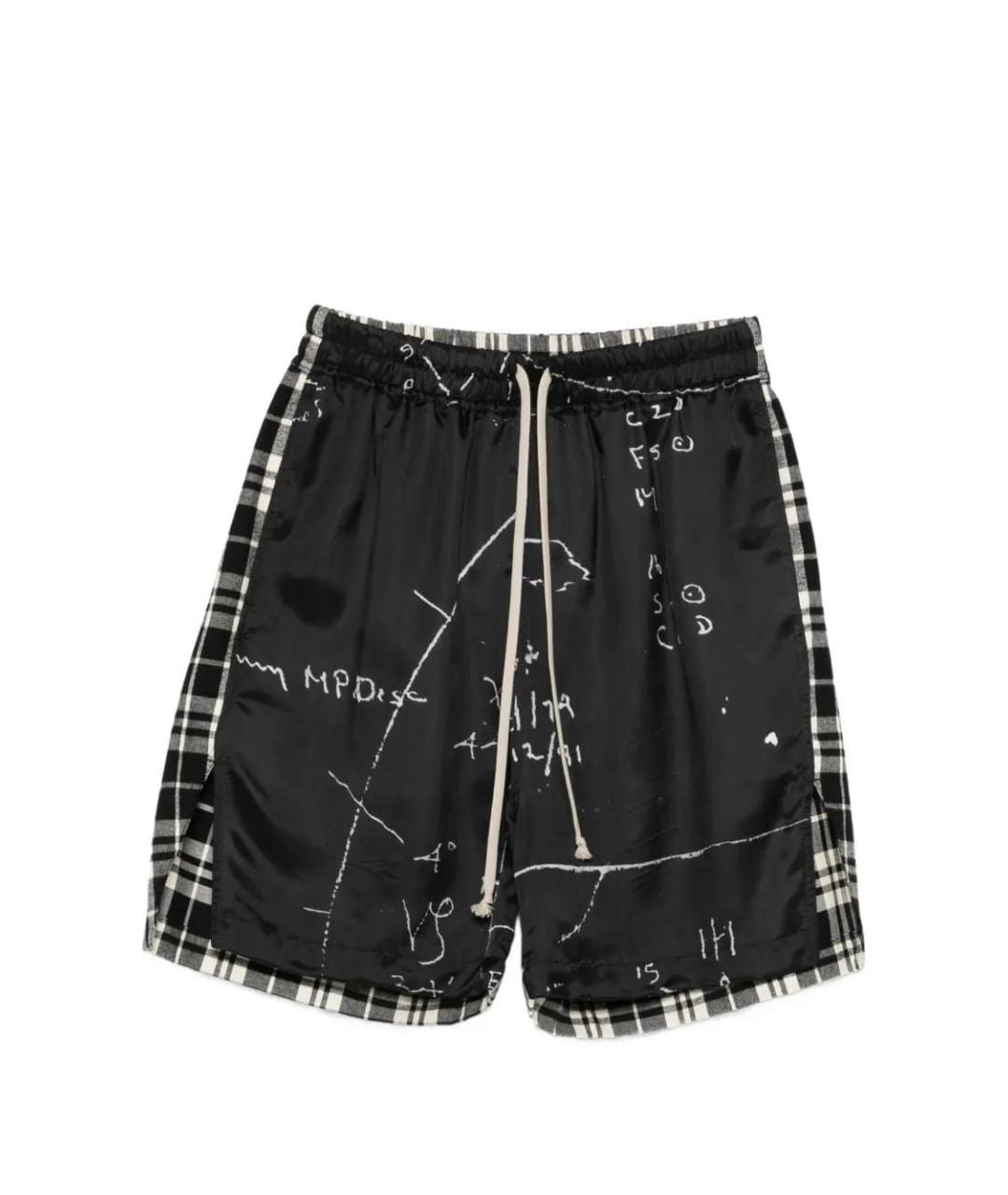 RICK OWENS Черные вискозные шорты, фото 1