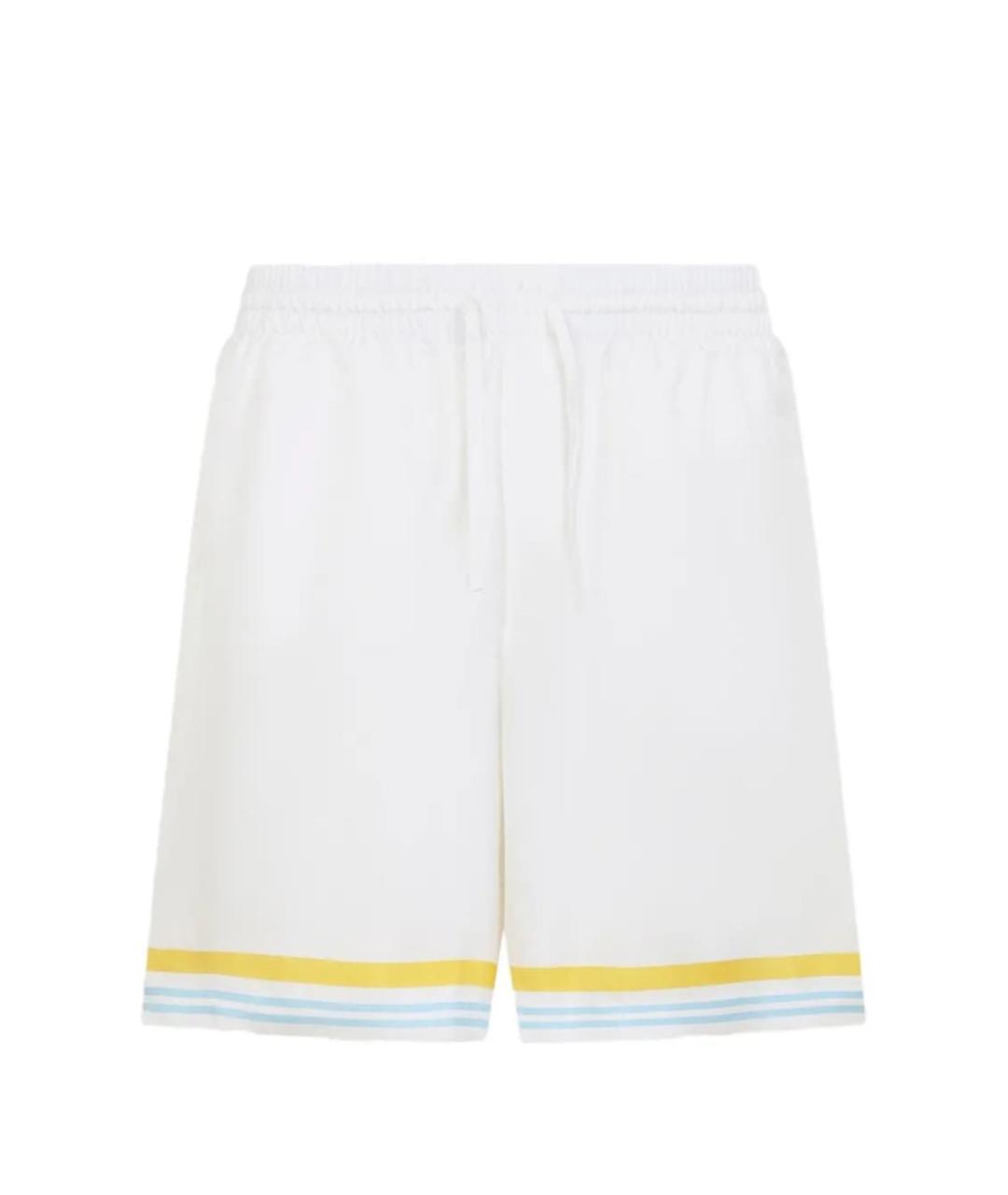 CASABLANCA Белые шелковые шорты, фото 5