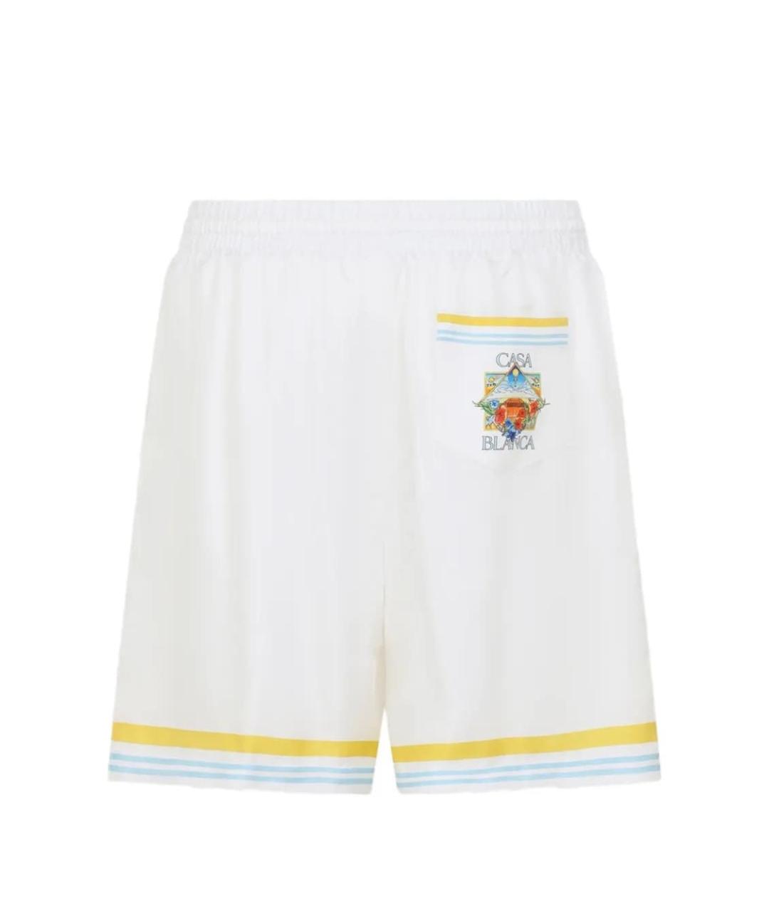 CASABLANCA Белые шелковые шорты, фото 3