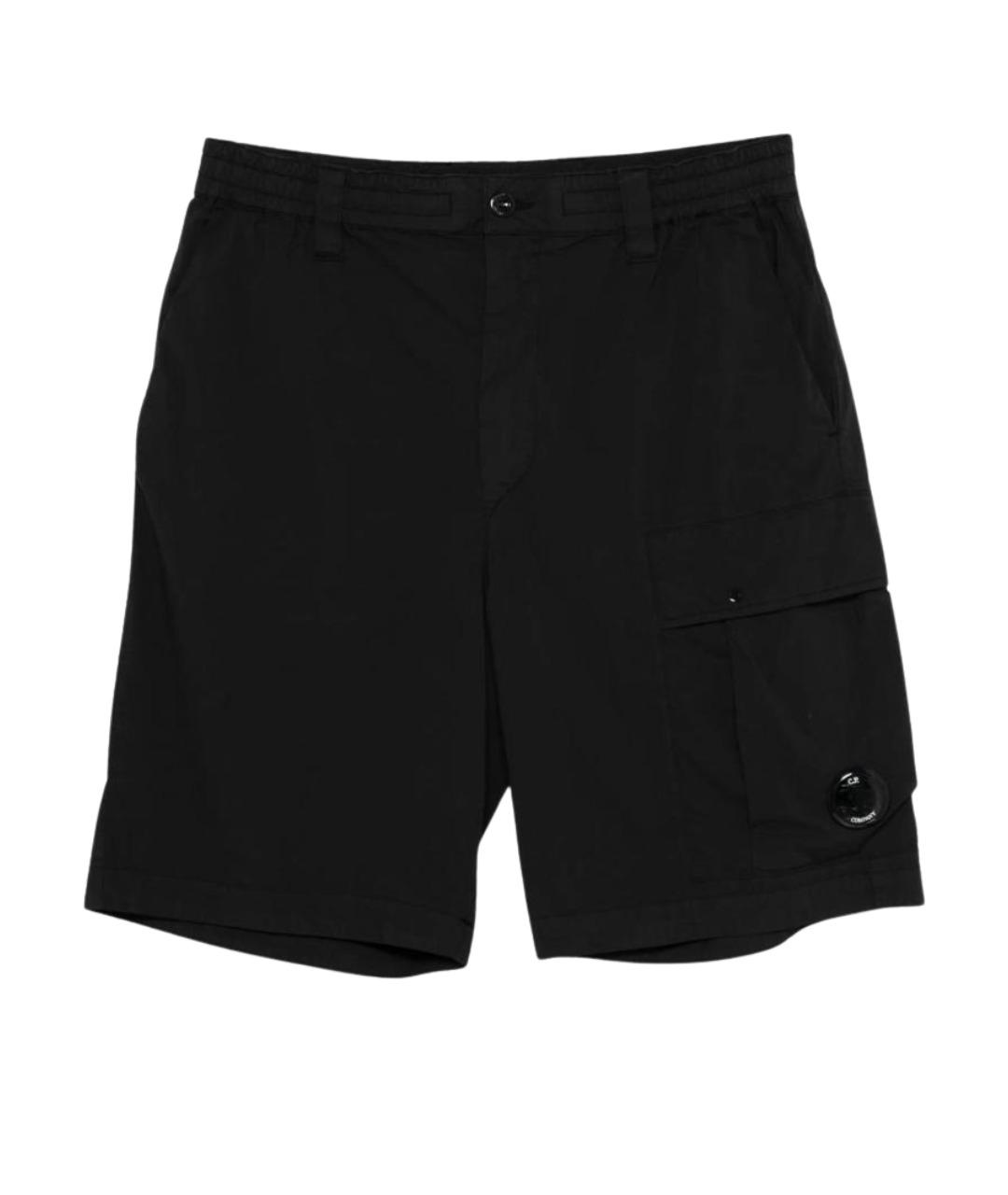 CP COMPANY Черные хлопковые шорты, фото 1