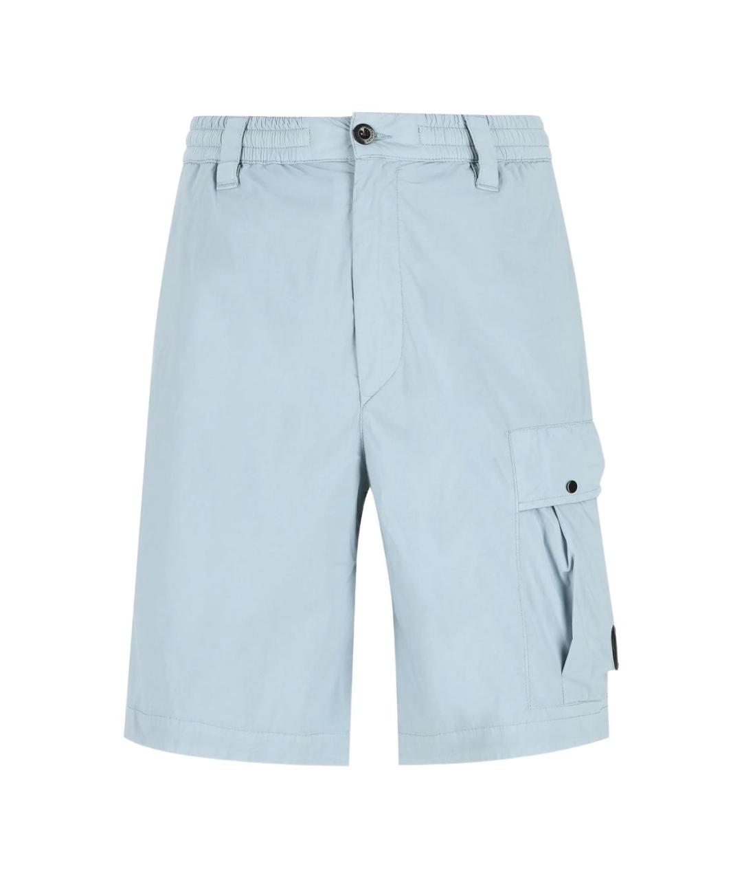 CP COMPANY Голубые хлопковые шорты, фото 1