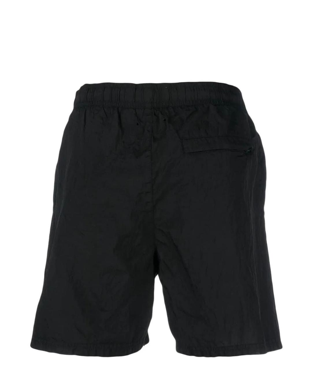 STONE ISLAND Черные полиамидовые шорты, фото 4