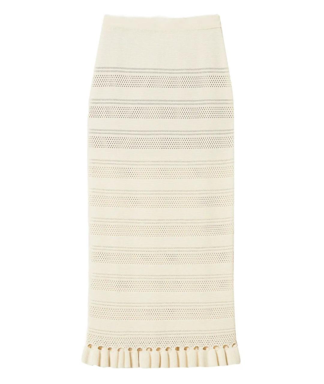 TWIN-SET Бежевая полиамидовая юбка макси, фото 3