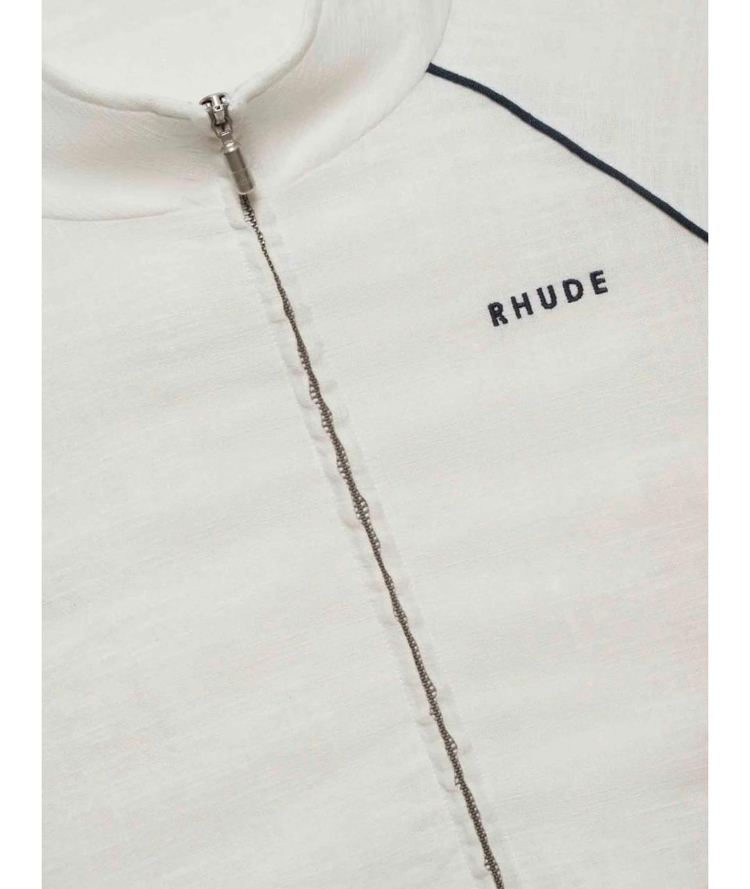 RHUDE Белая льняная куртка, фото 4