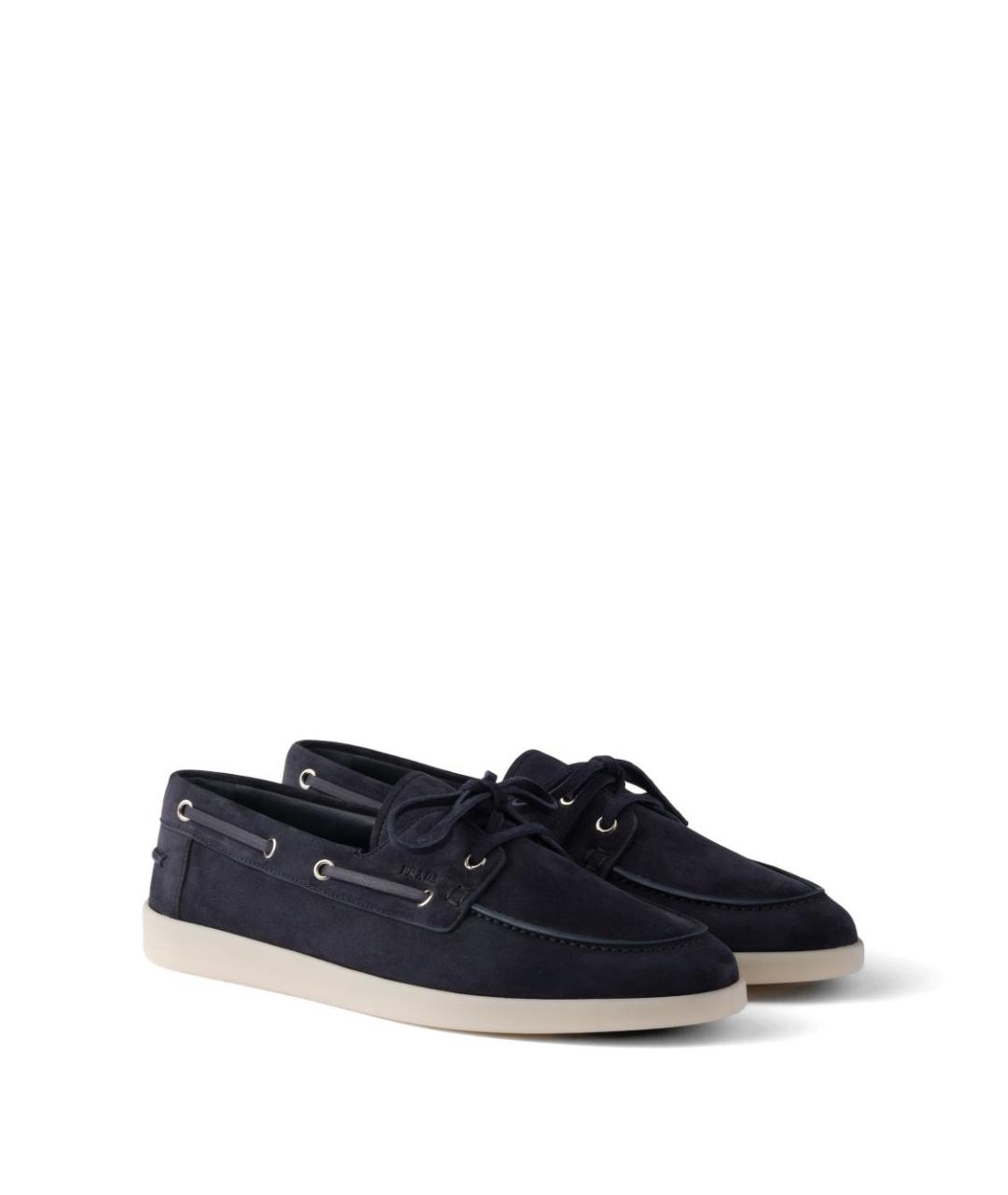 PRADA Синие замшевые лоферы, фото 2