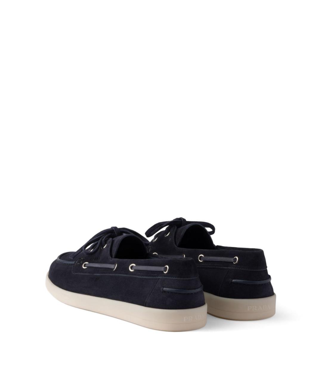 PRADA Синие замшевые лоферы, фото 4