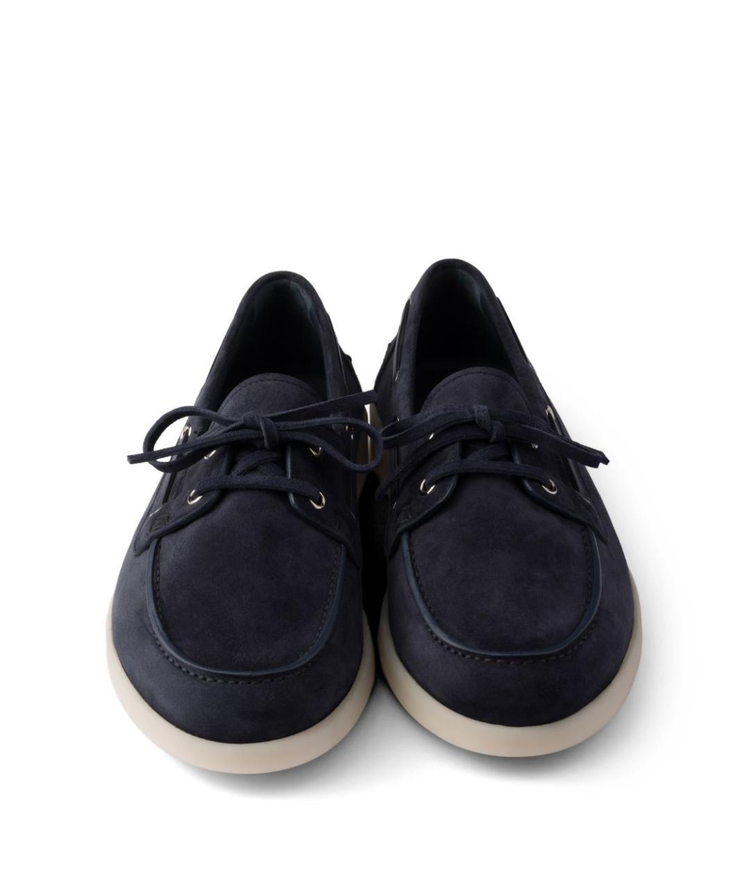 PRADA Синие замшевые лоферы, фото 5