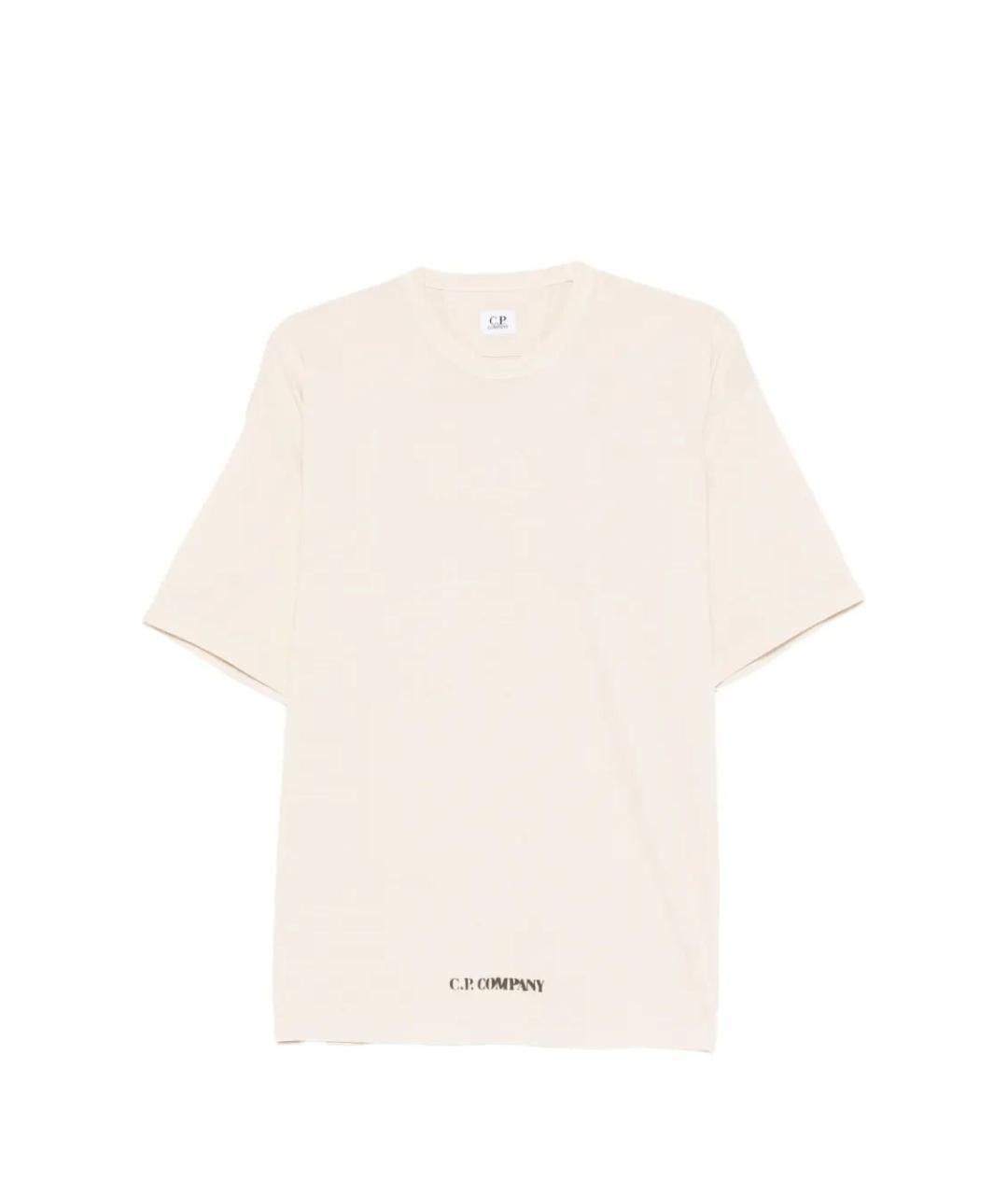 CP COMPANY Бежевая хлопковая футболка, фото 1