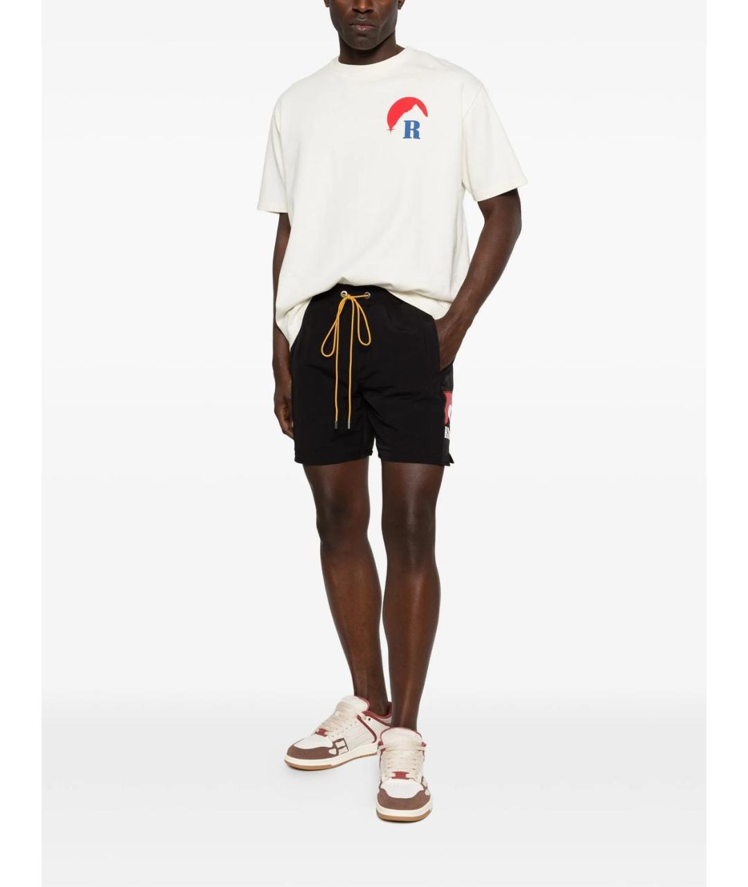 RHUDE Черные полиэстеровые шорты, фото 3