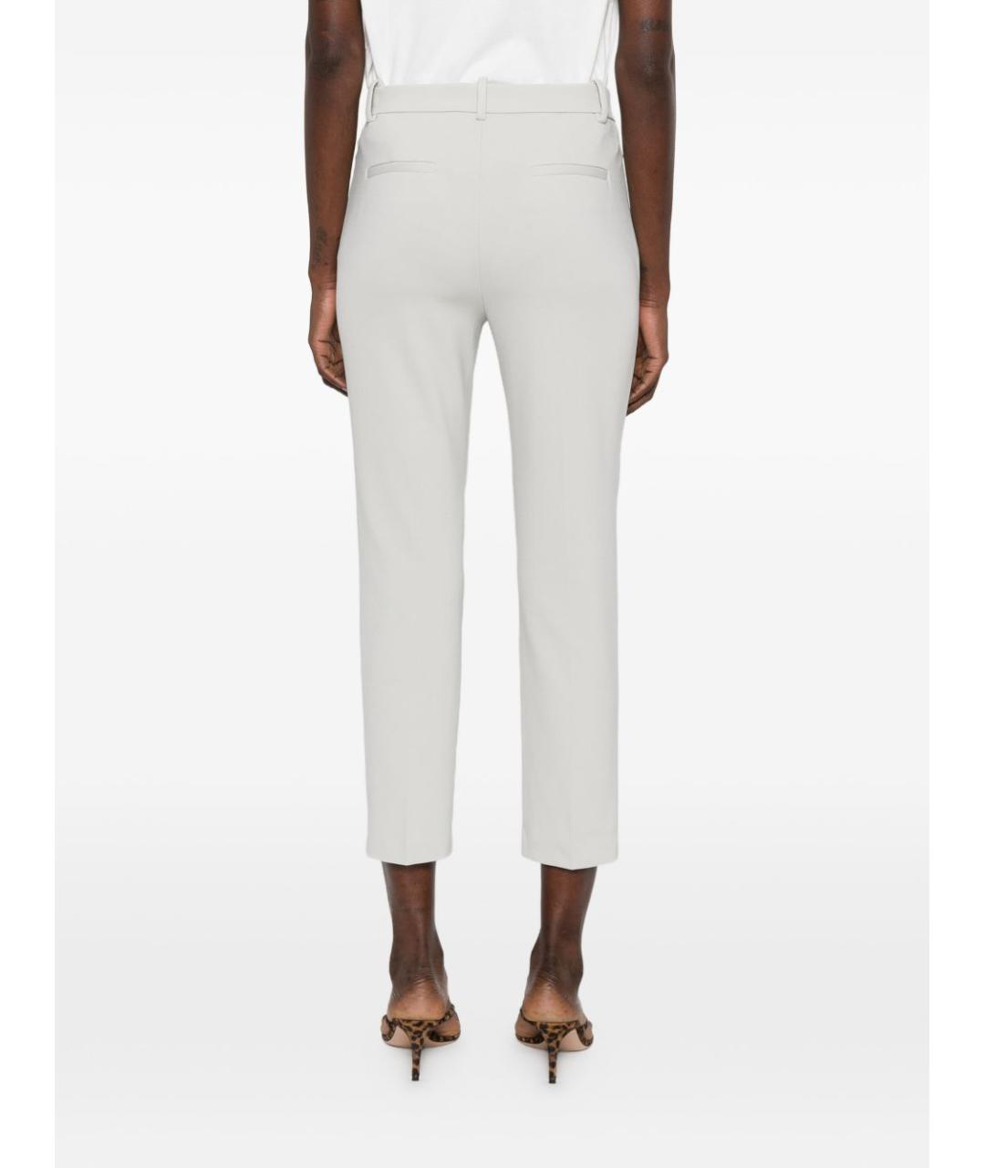 PINKO Серые вискозные прямые брюки, фото 5