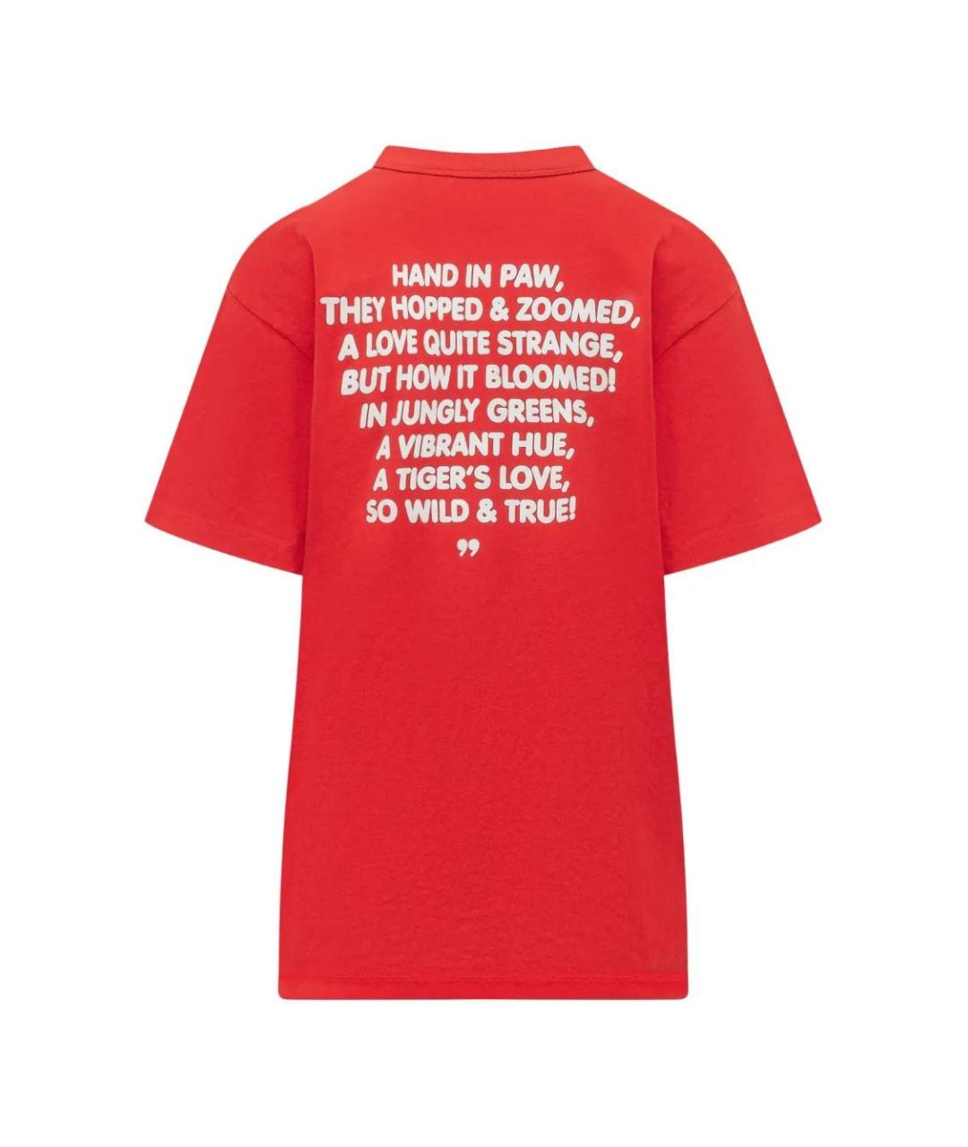 KENZO Красная хлопковая футболка, фото 2