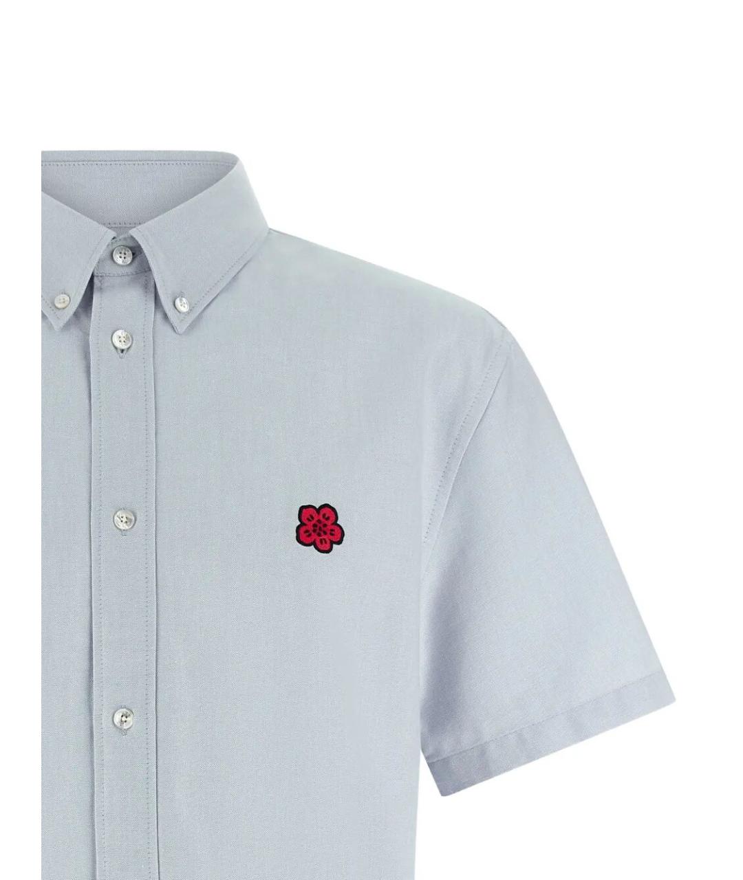 KENZO Голубая хлопковая кэжуал рубашка, фото 4