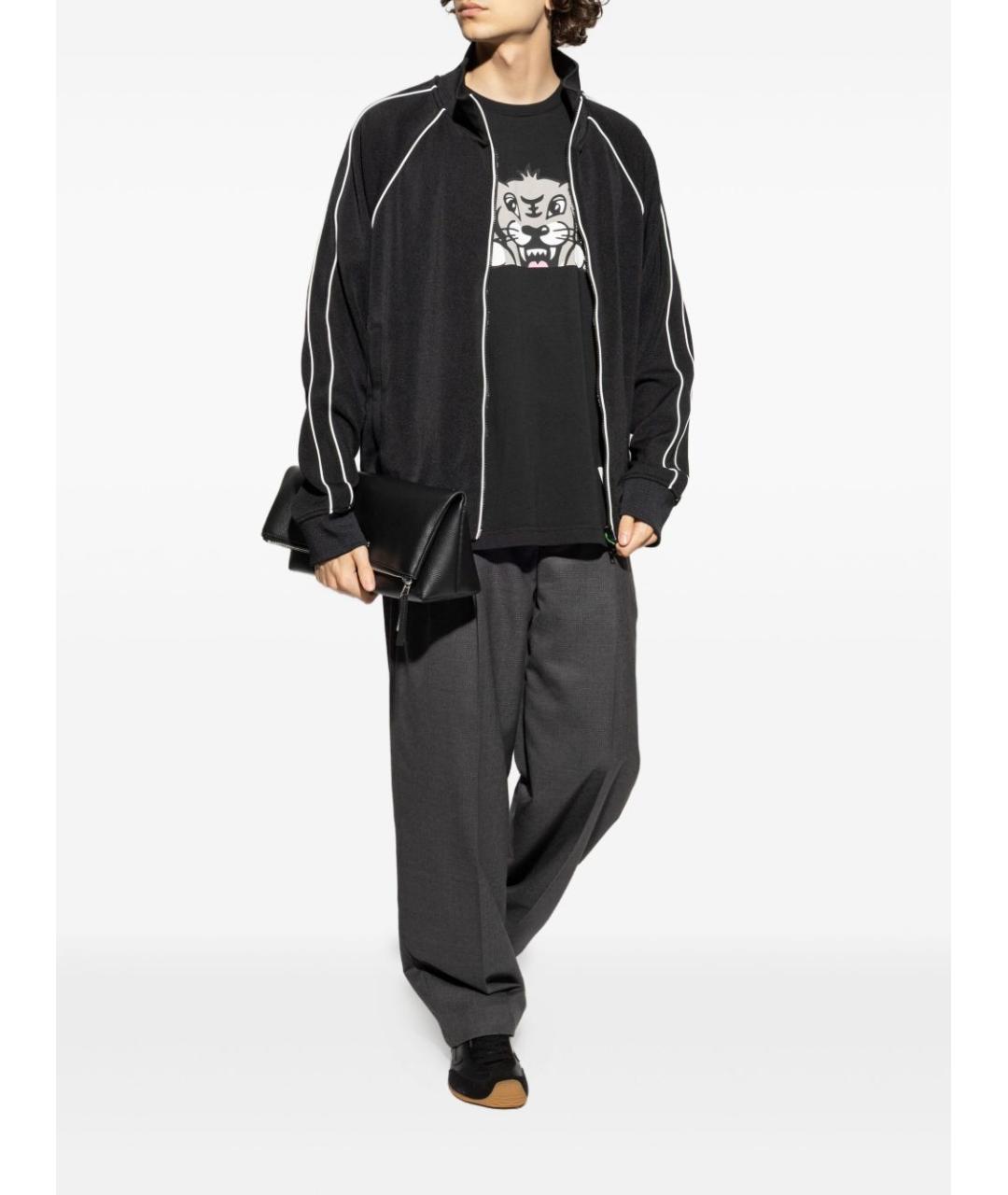 KENZO Черная хлопковая футболка, фото 3