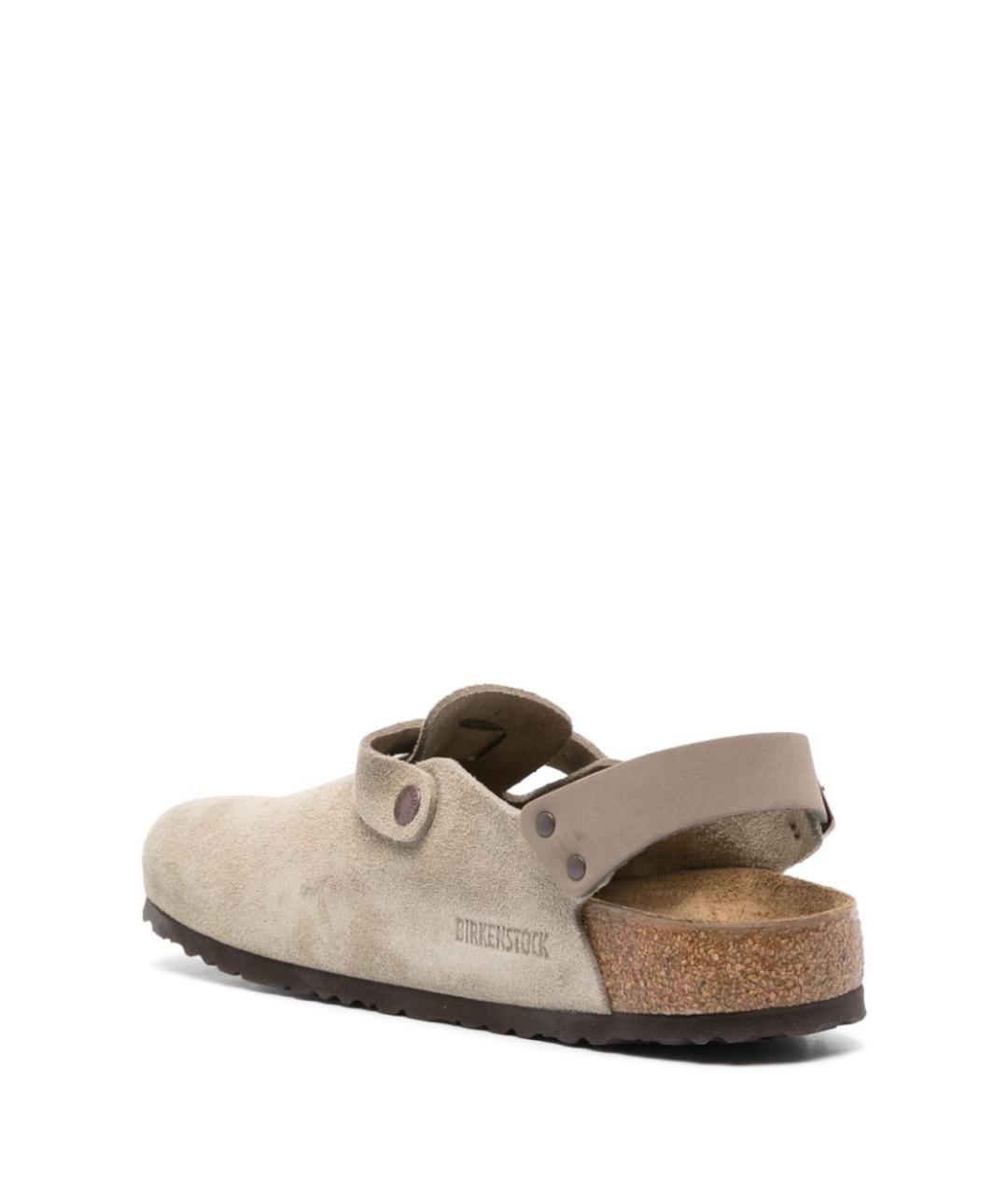 BIRKENSTOCK Бежевые кожаные сандалии, фото 5