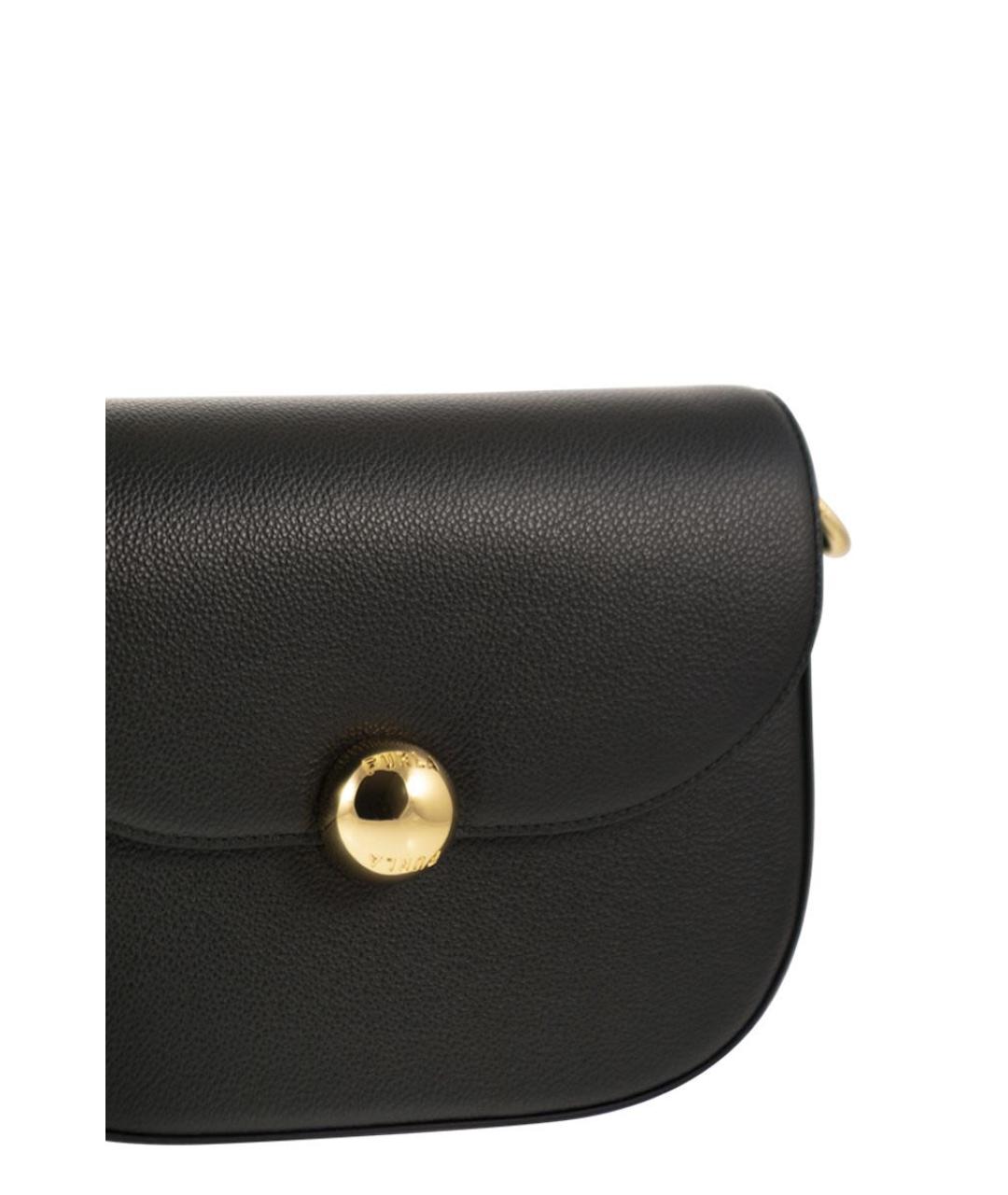 FURLA Черная кожаная сумка через плечо, фото 5