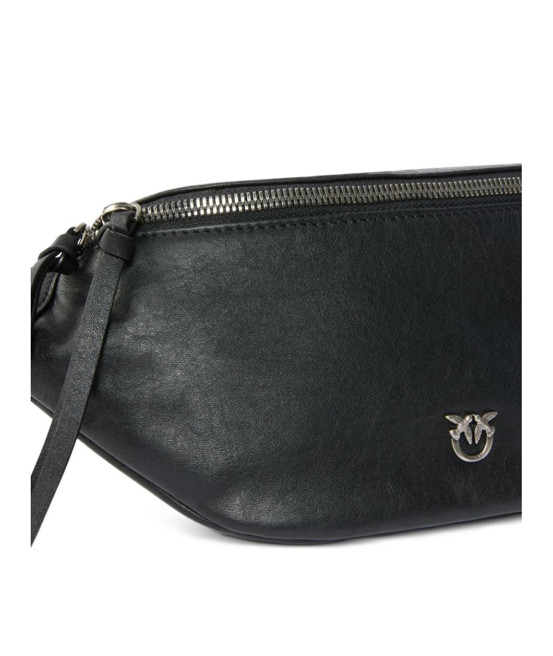 PINKO Черная кожаная поясная сумка, фото 3