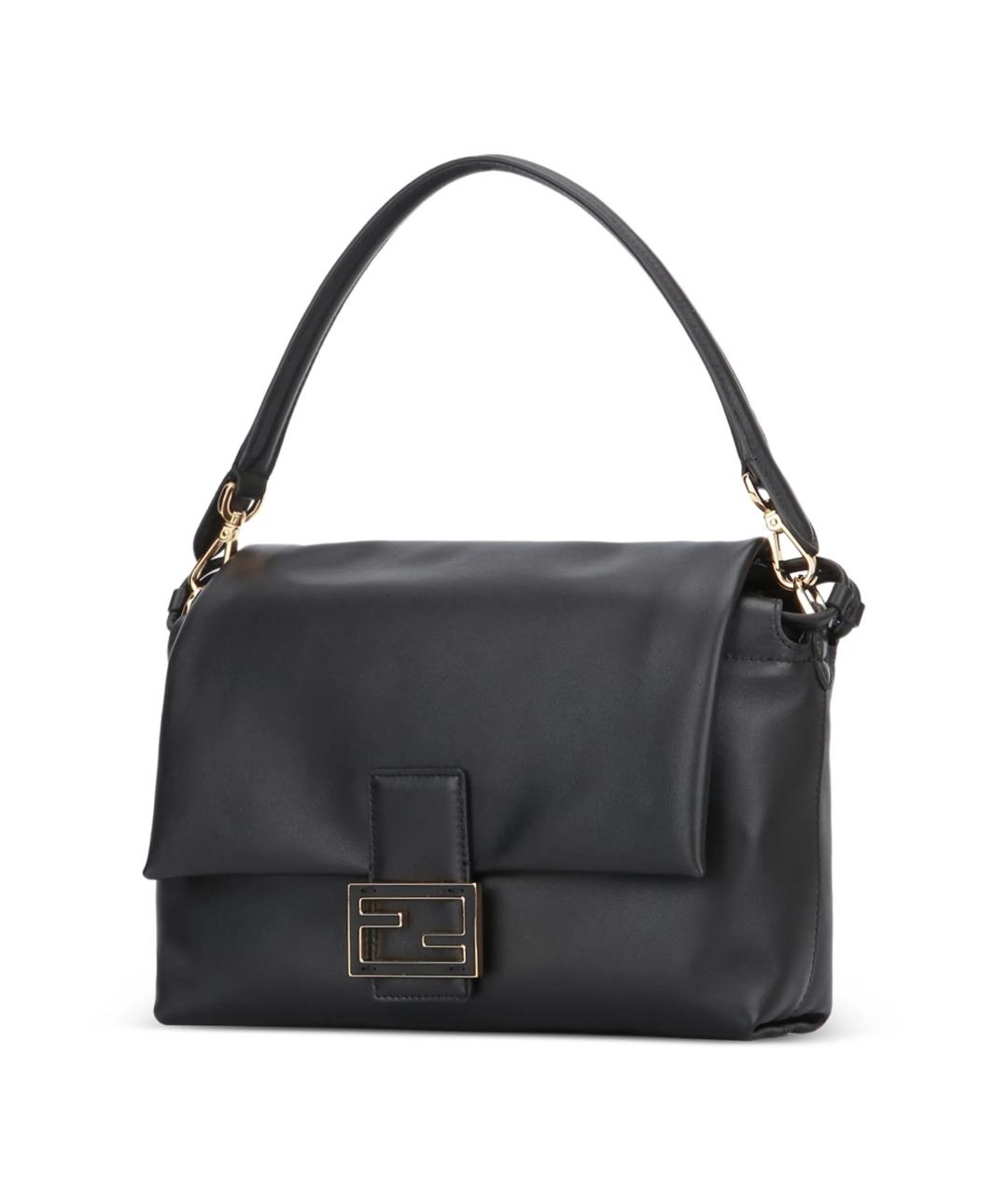 FENDI Черная кожаная сумка через плечо, фото 3