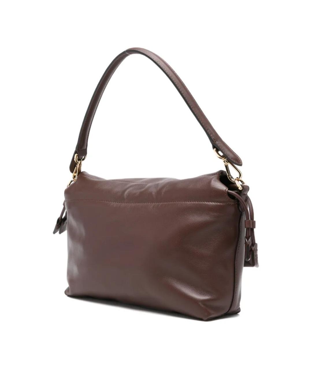 FENDI Коричневая кожаная сумка через плечо, фото 3