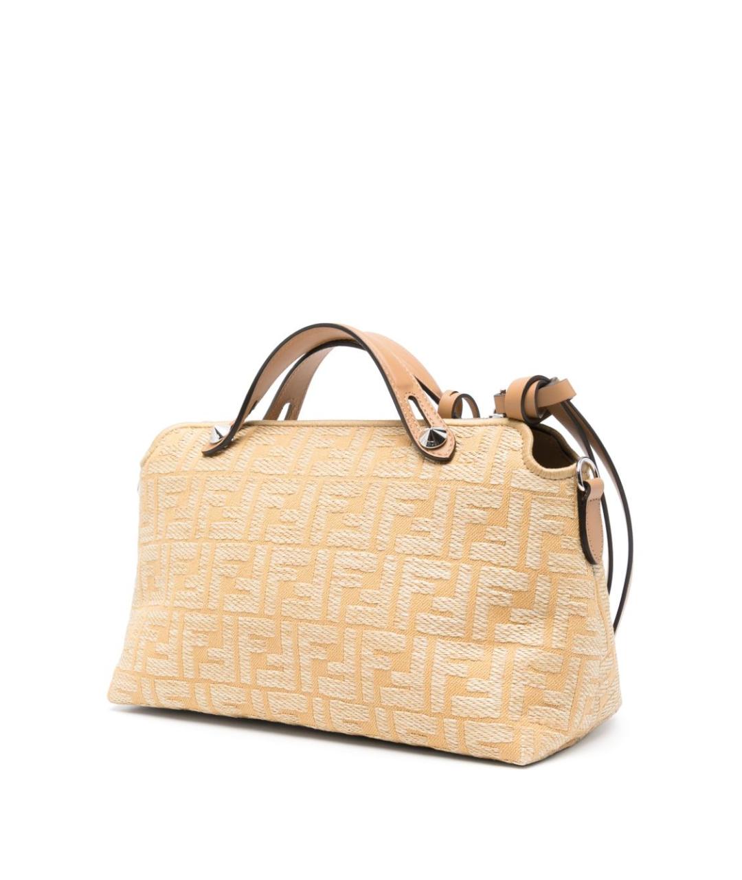 FENDI Бежевая тканевая сумка через плечо, фото 2