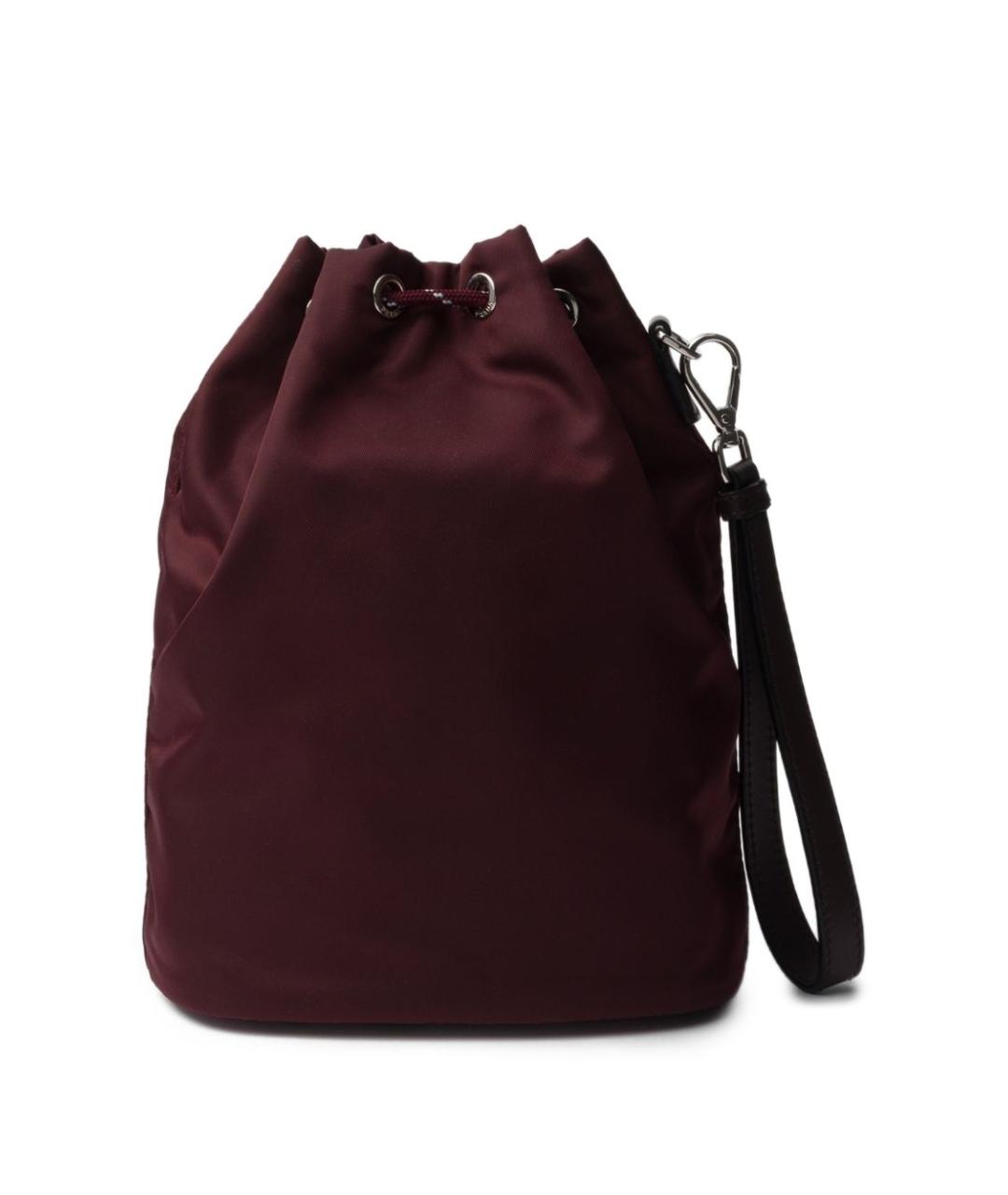 PRADA Бордовая тканевая барсетка, фото 3