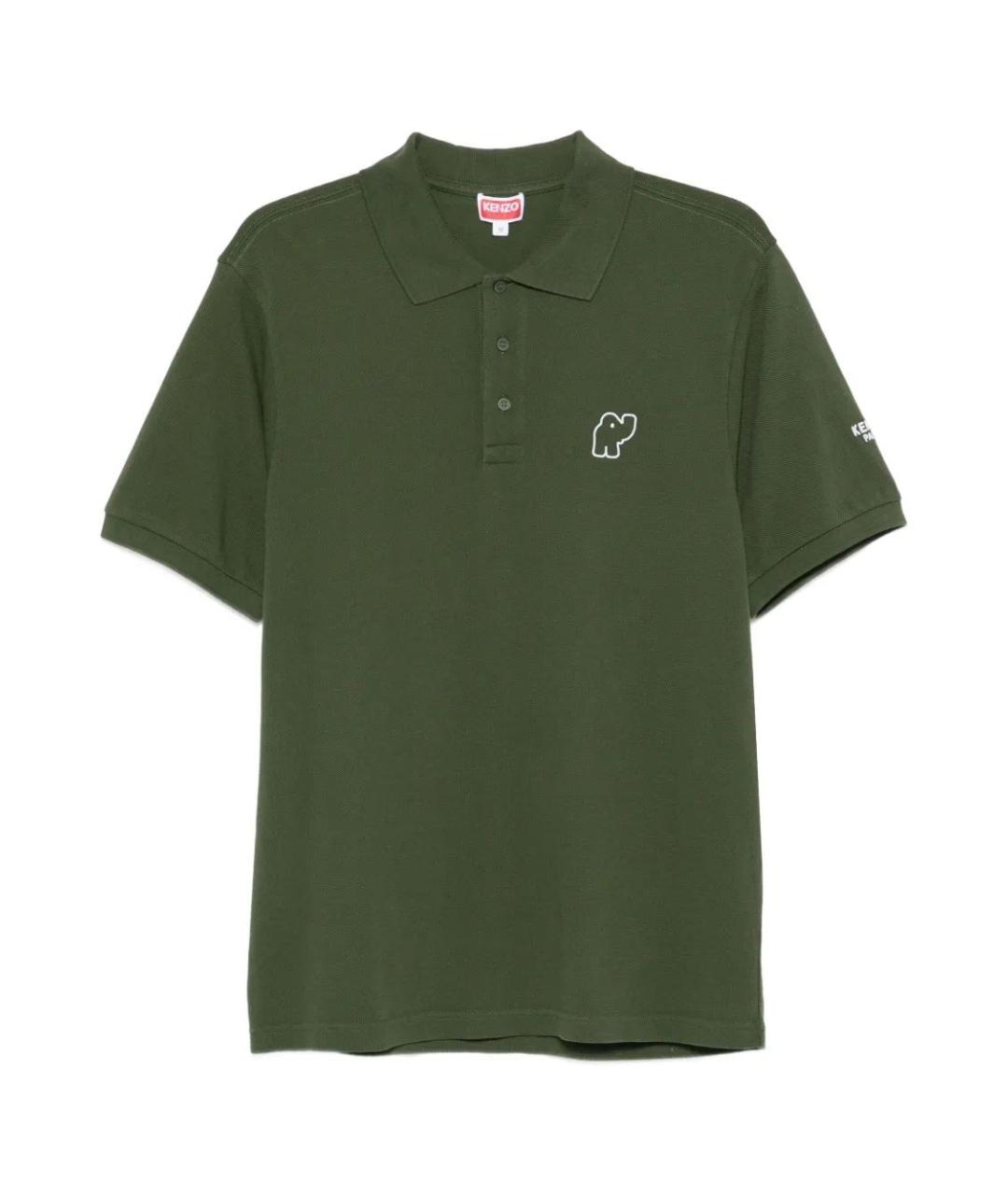 KENZO Зеленая хлопковая футболка, фото 1